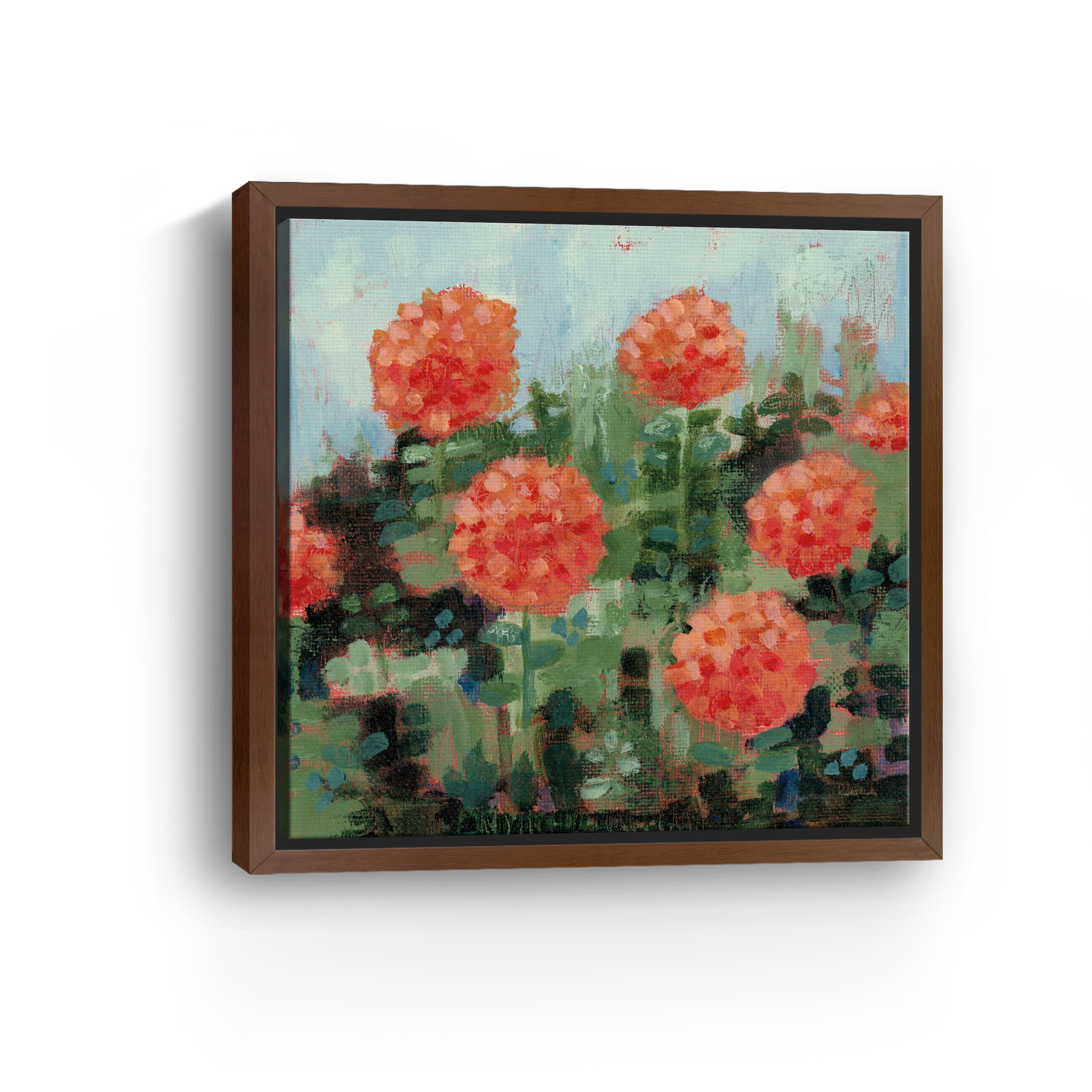 Rosy Mums Canvas Giclee