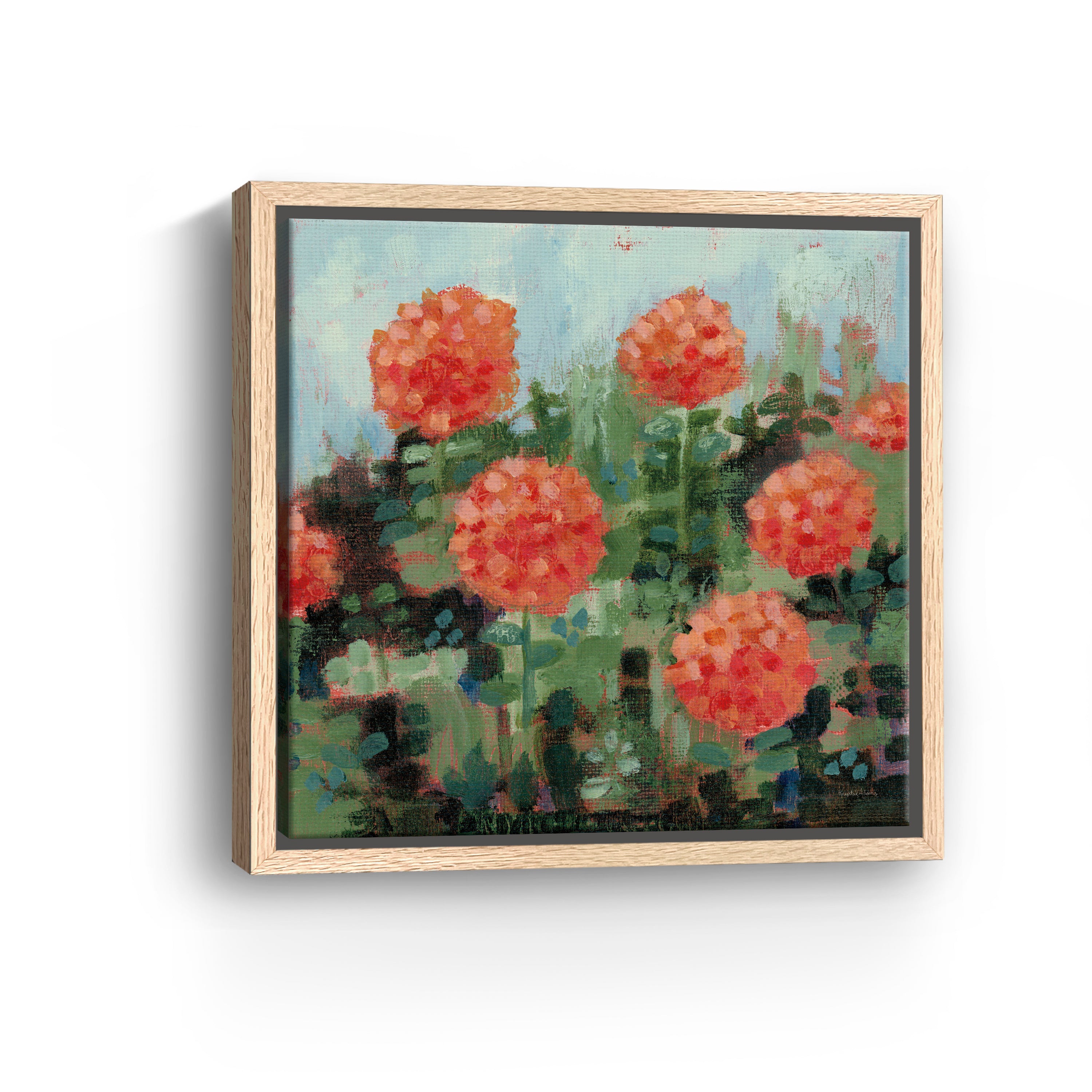 Rosy Mums Canvas Giclee