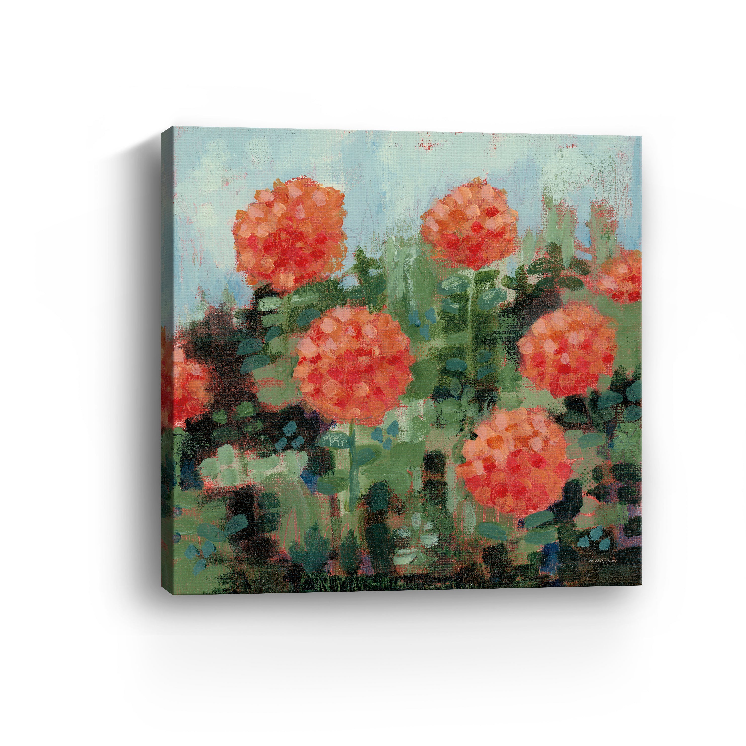 Rosy Mums Canvas Giclee