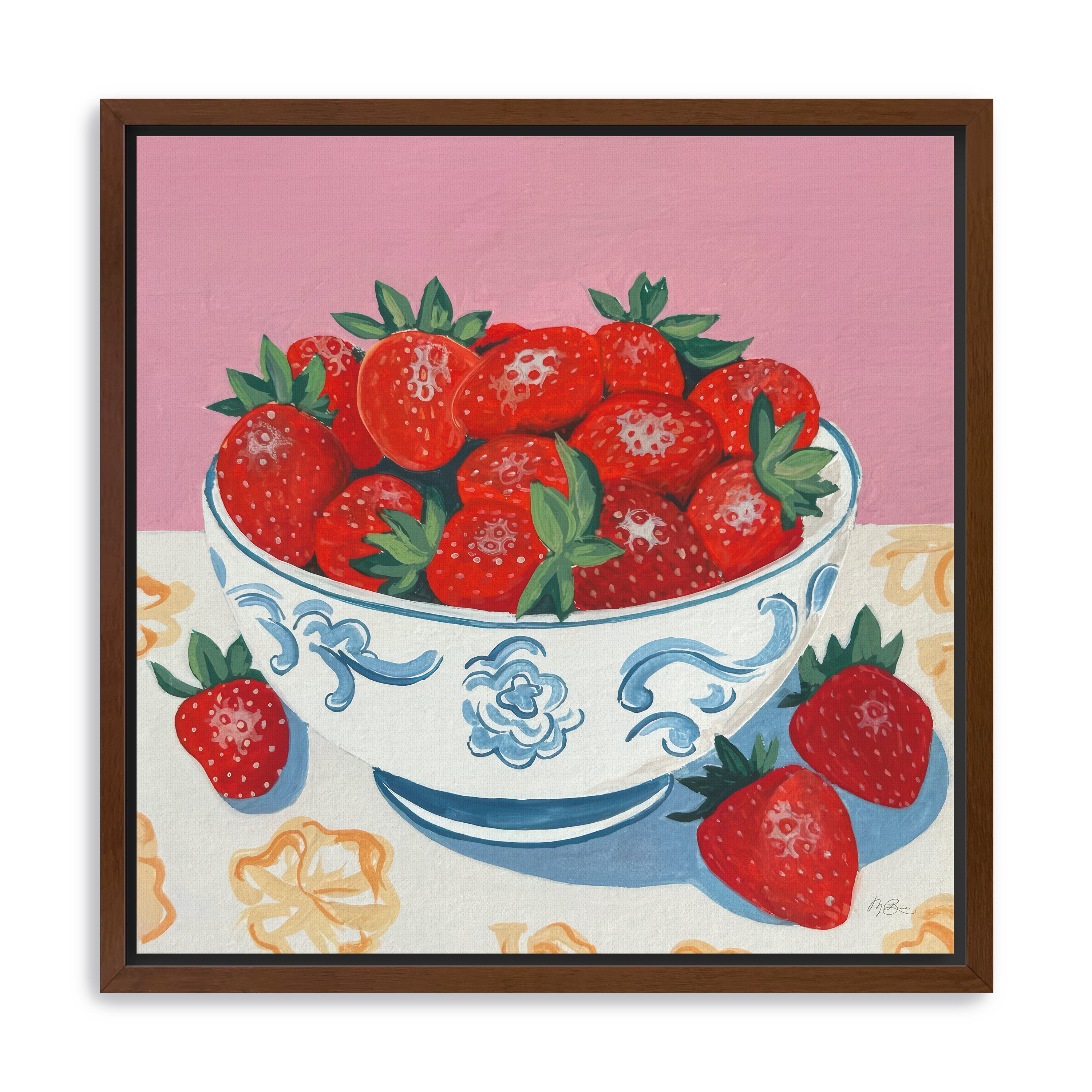 Bowl of Summer Fruit I Canvas Giclee