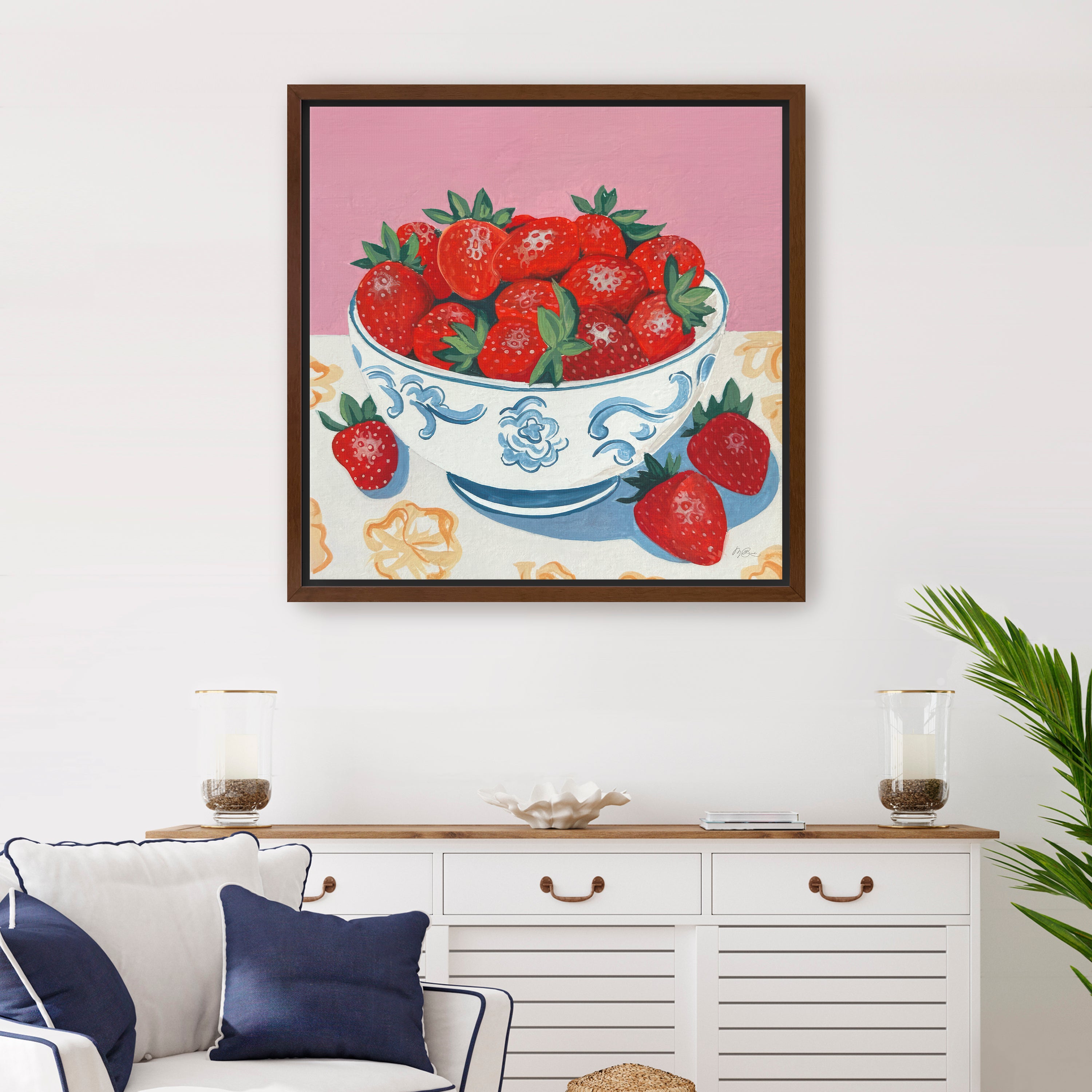 Bowl of Summer Fruit I Canvas Giclee