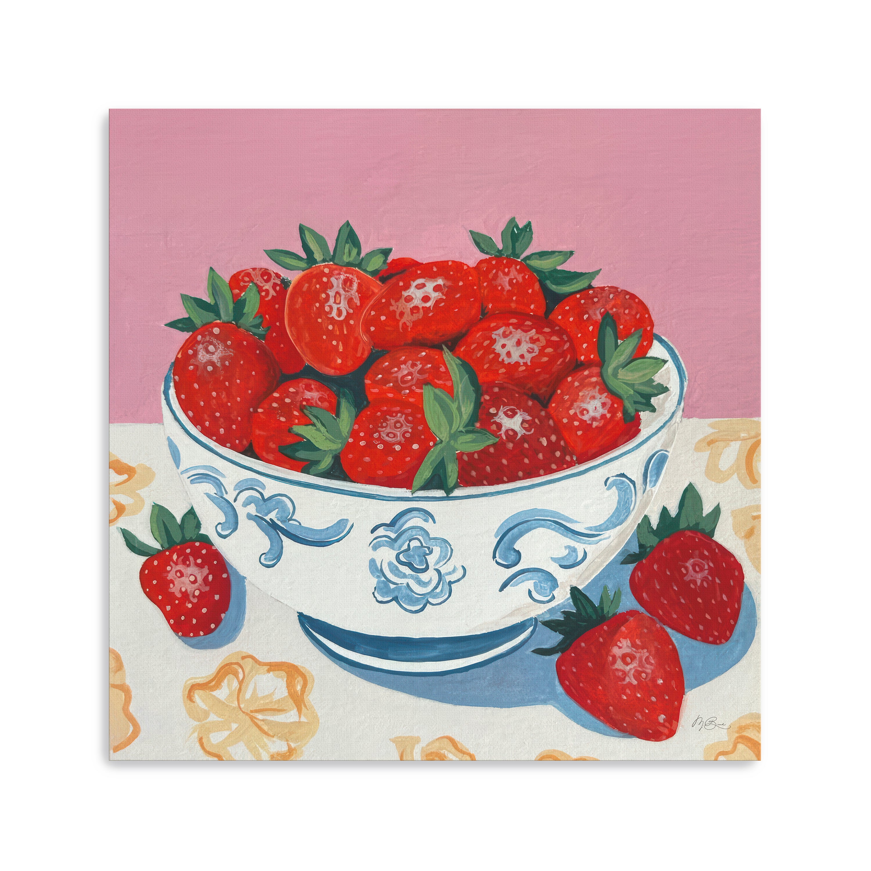 Bowl of Summer Fruit I Canvas Giclee