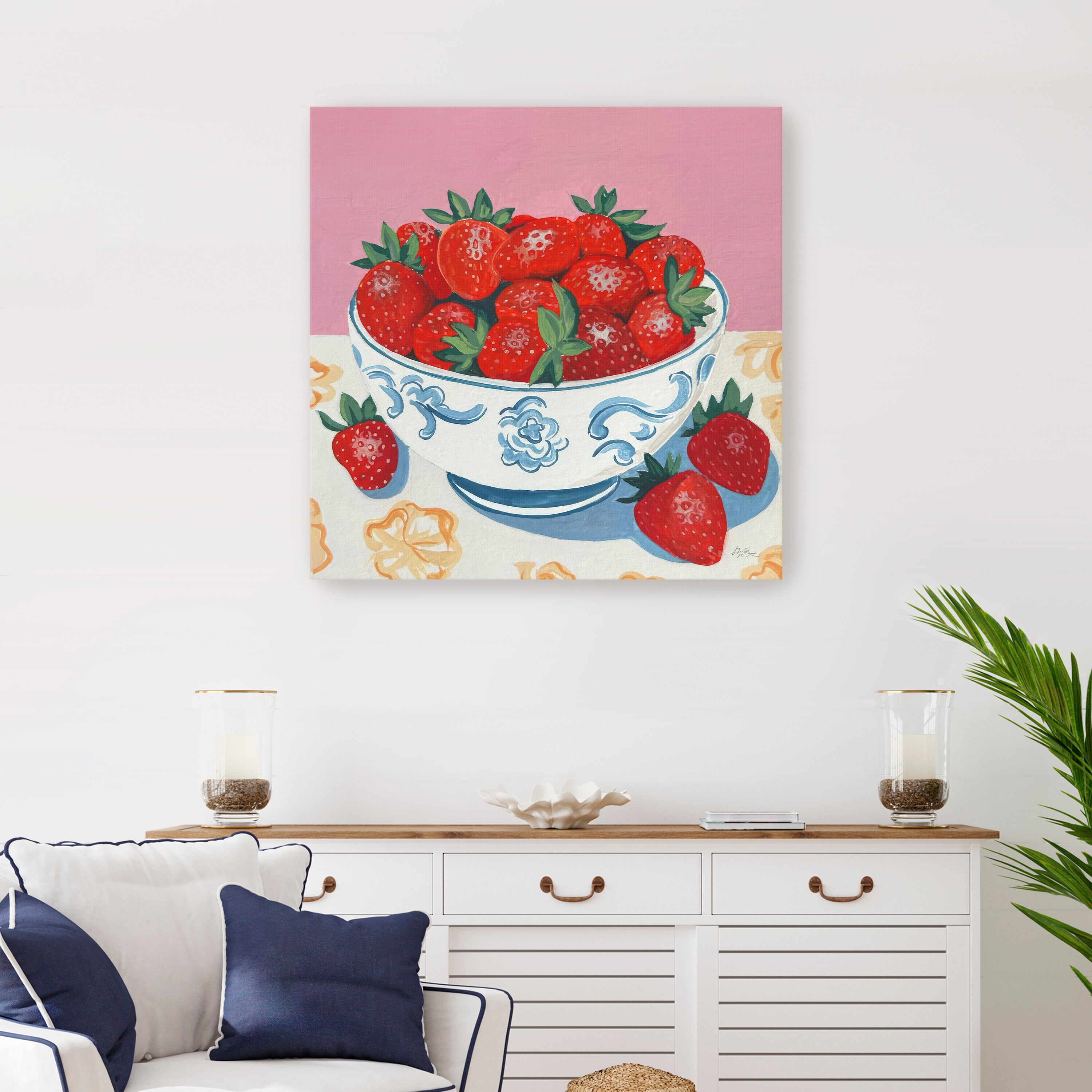Bowl of Summer Fruit I Canvas Giclee