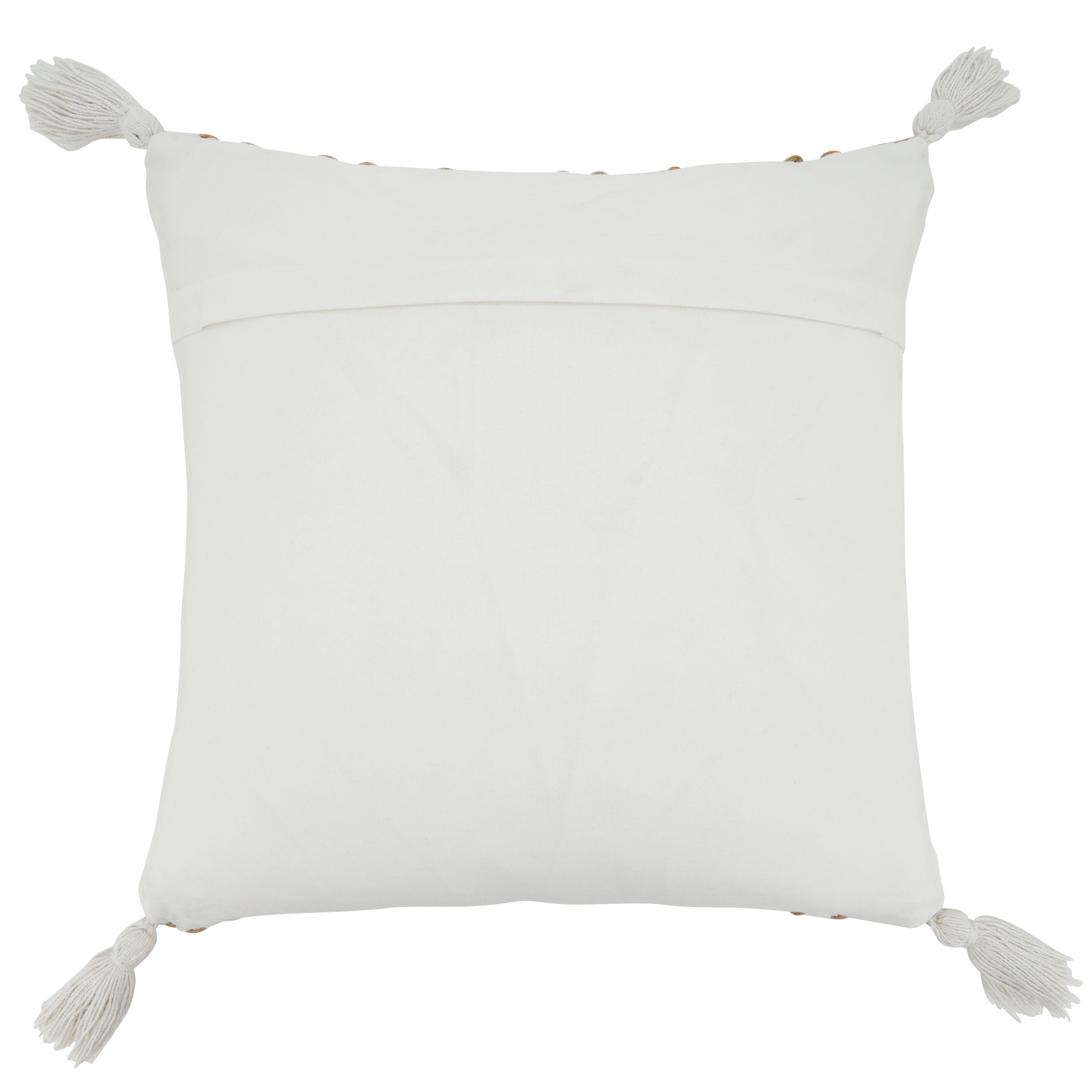 Jute Woven Poly Filled Throw Pillow