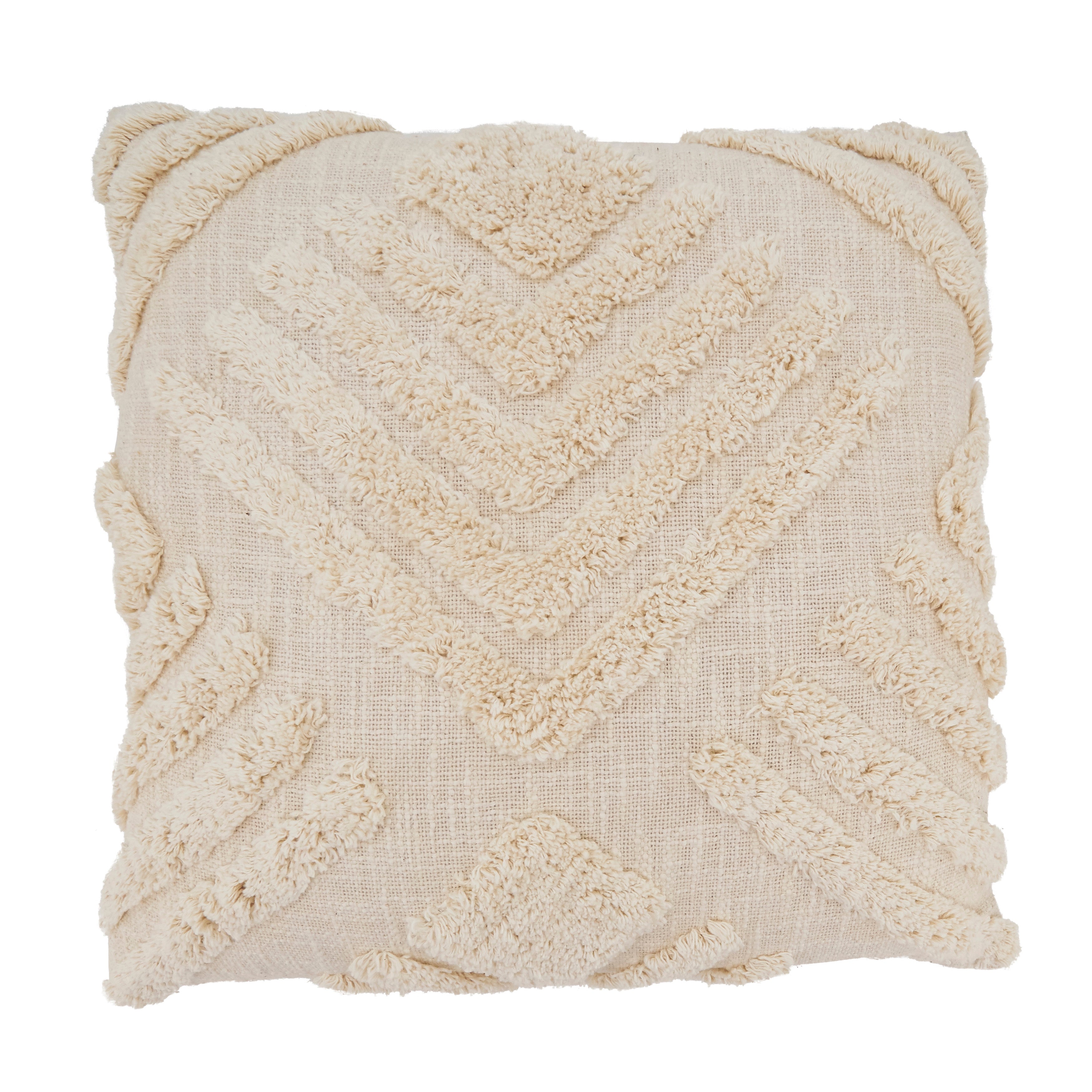 Chic Geometric Tufted Poly Filled Throw Pillow