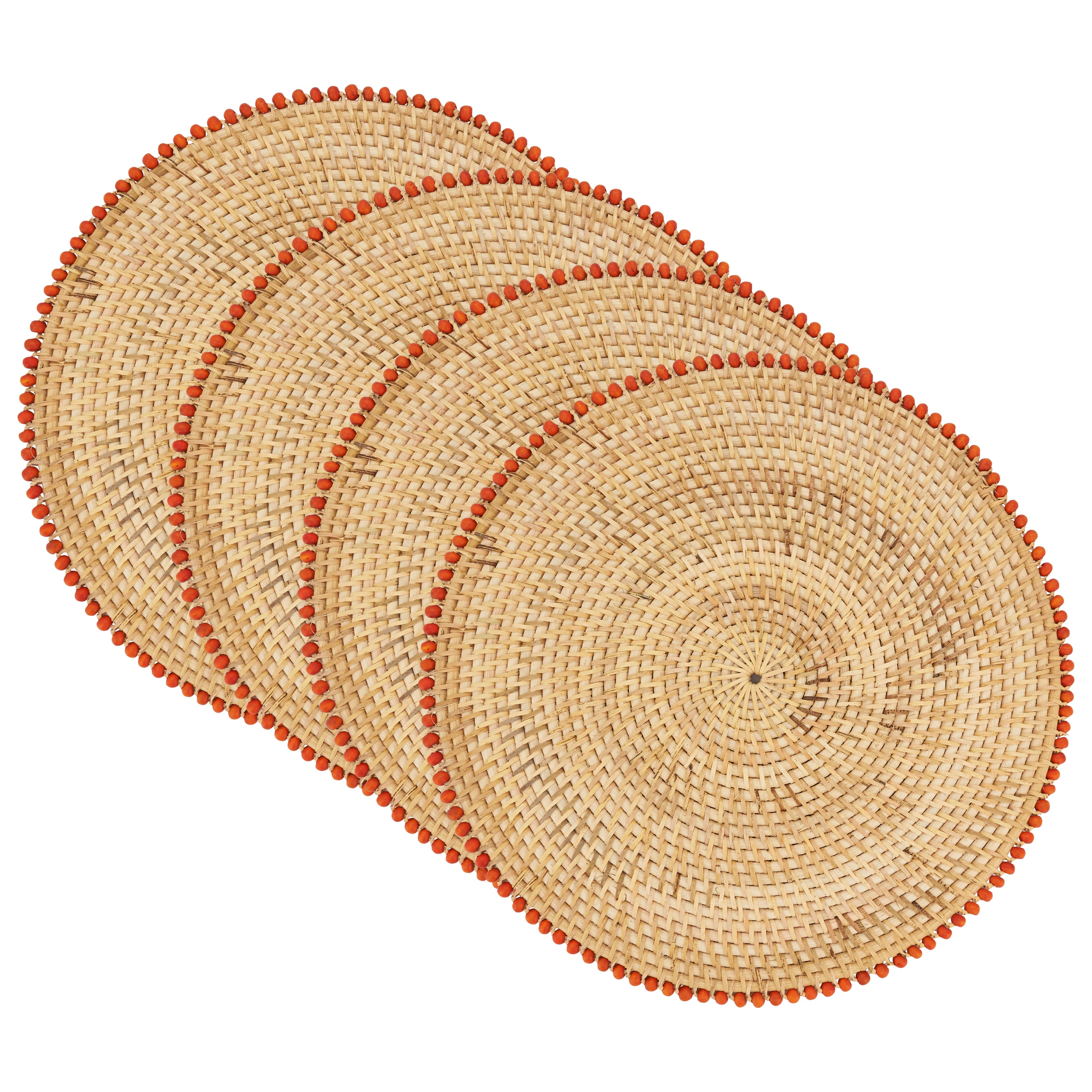 Beaded Border Placemat, Set of 4