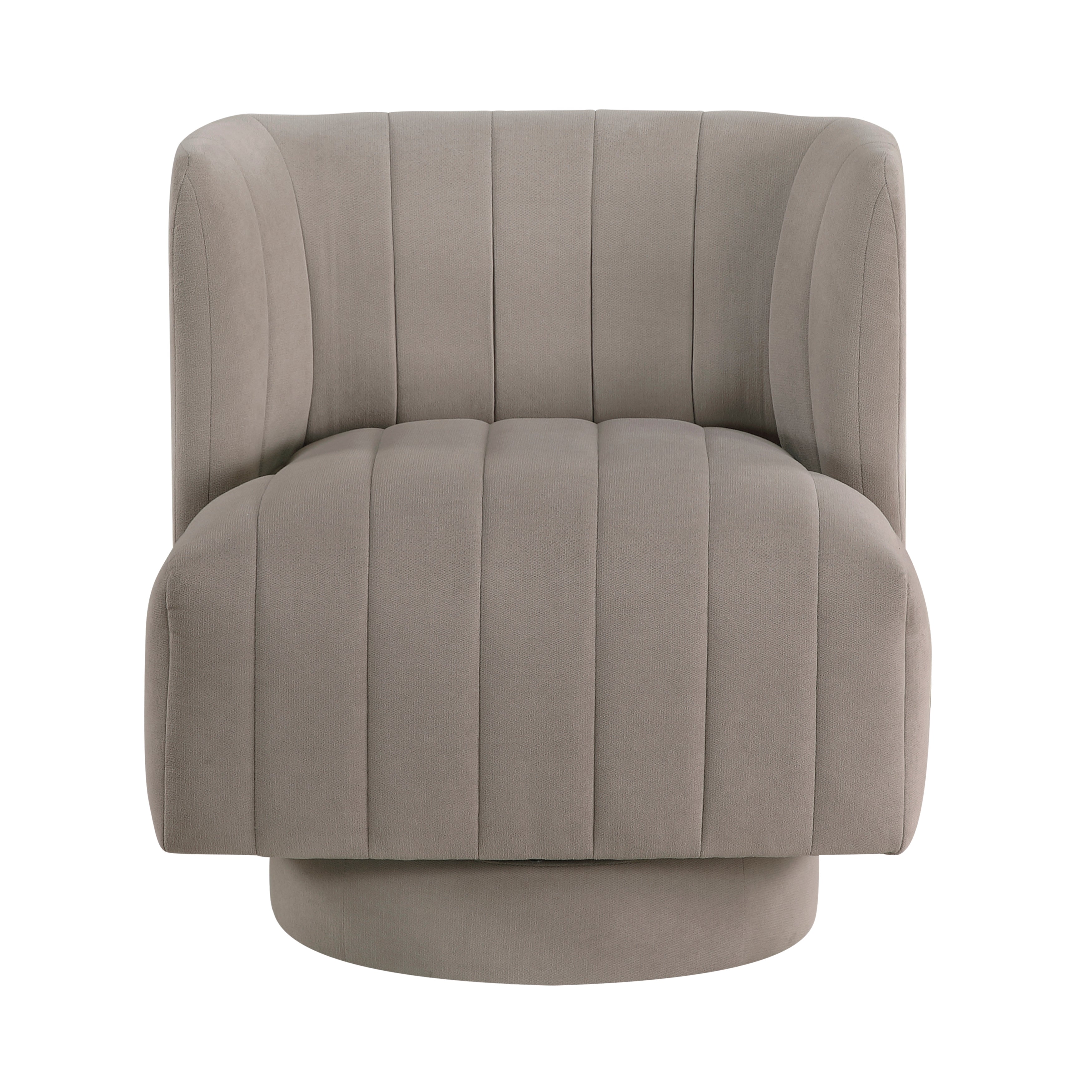 Modern Swivel Chair Upholstered Comfort Aqua Blue Fabric Stylish Living Room Furniture 1pc Accent Chair Contemporary Design Barrel Back