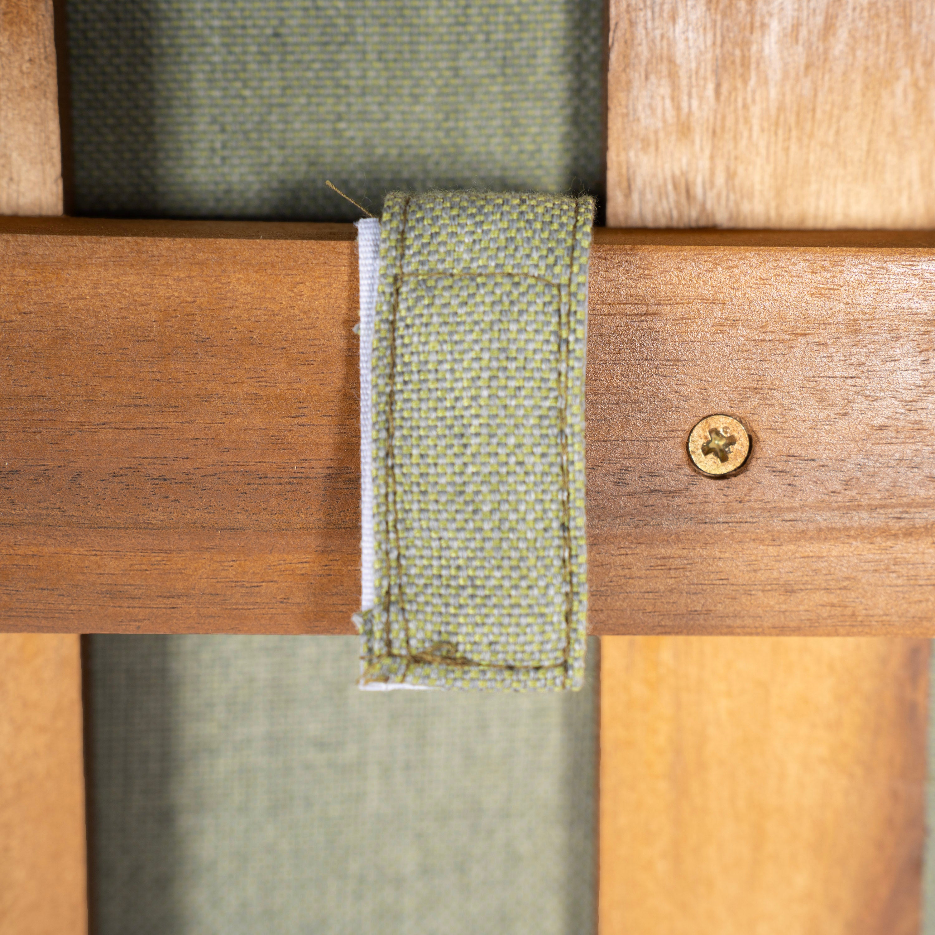 Donovan Outdoor Wood Daybed, Teak Finish With Green Cushion