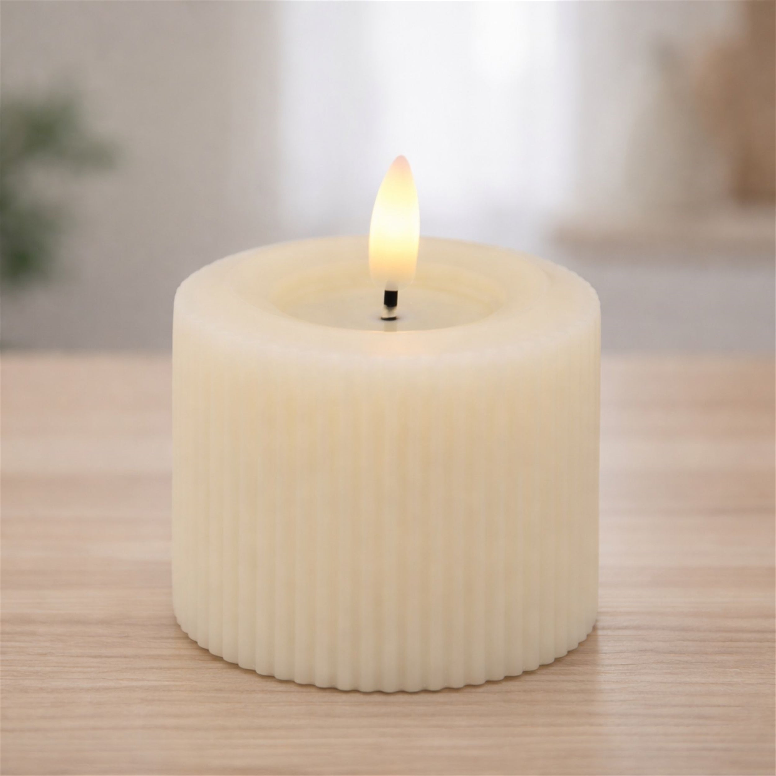 FIA Wick Cream LED Candle, Set of 2
