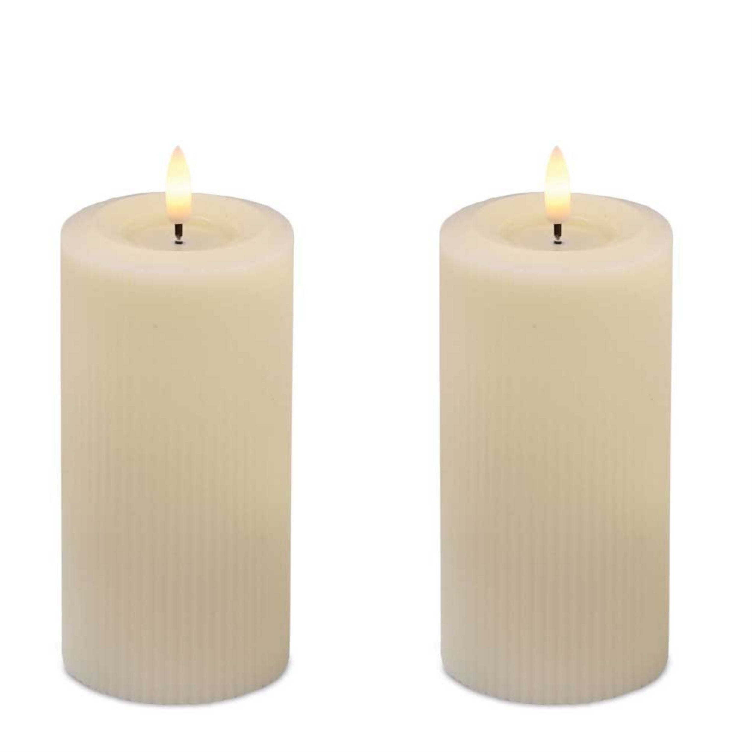 FIA Wick Cream LED Candle, Set of 2