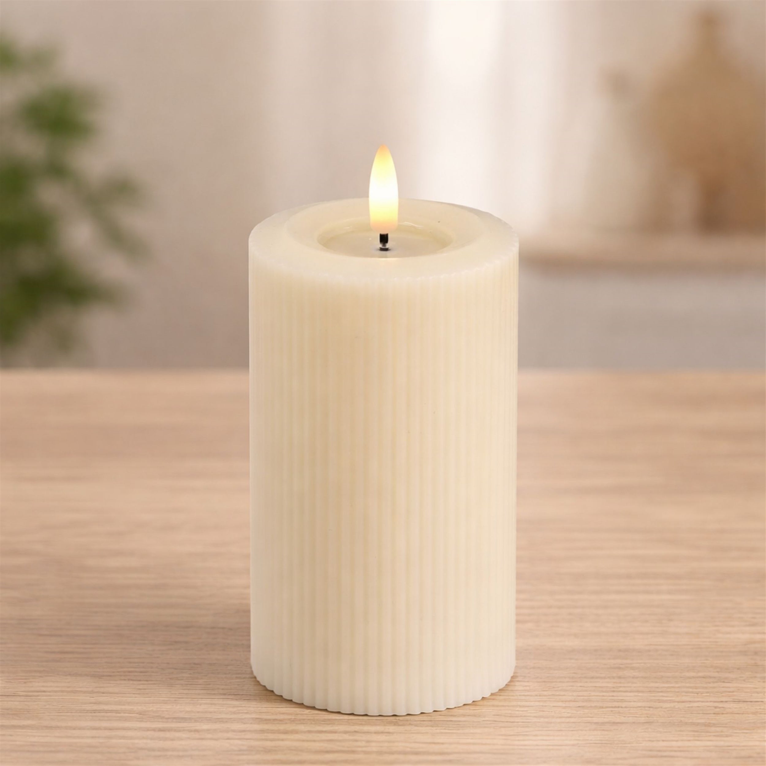 FIA Wick Cream LED Candle, Set of 2