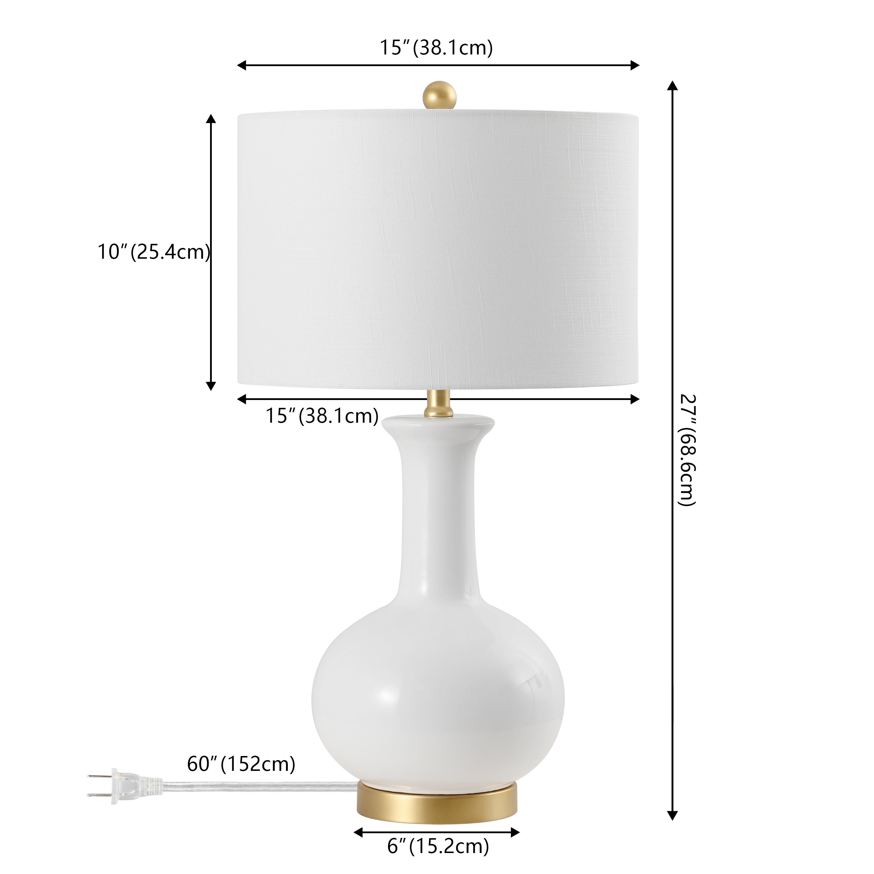 Brussels Ceramic/Metal LED Table Lamp