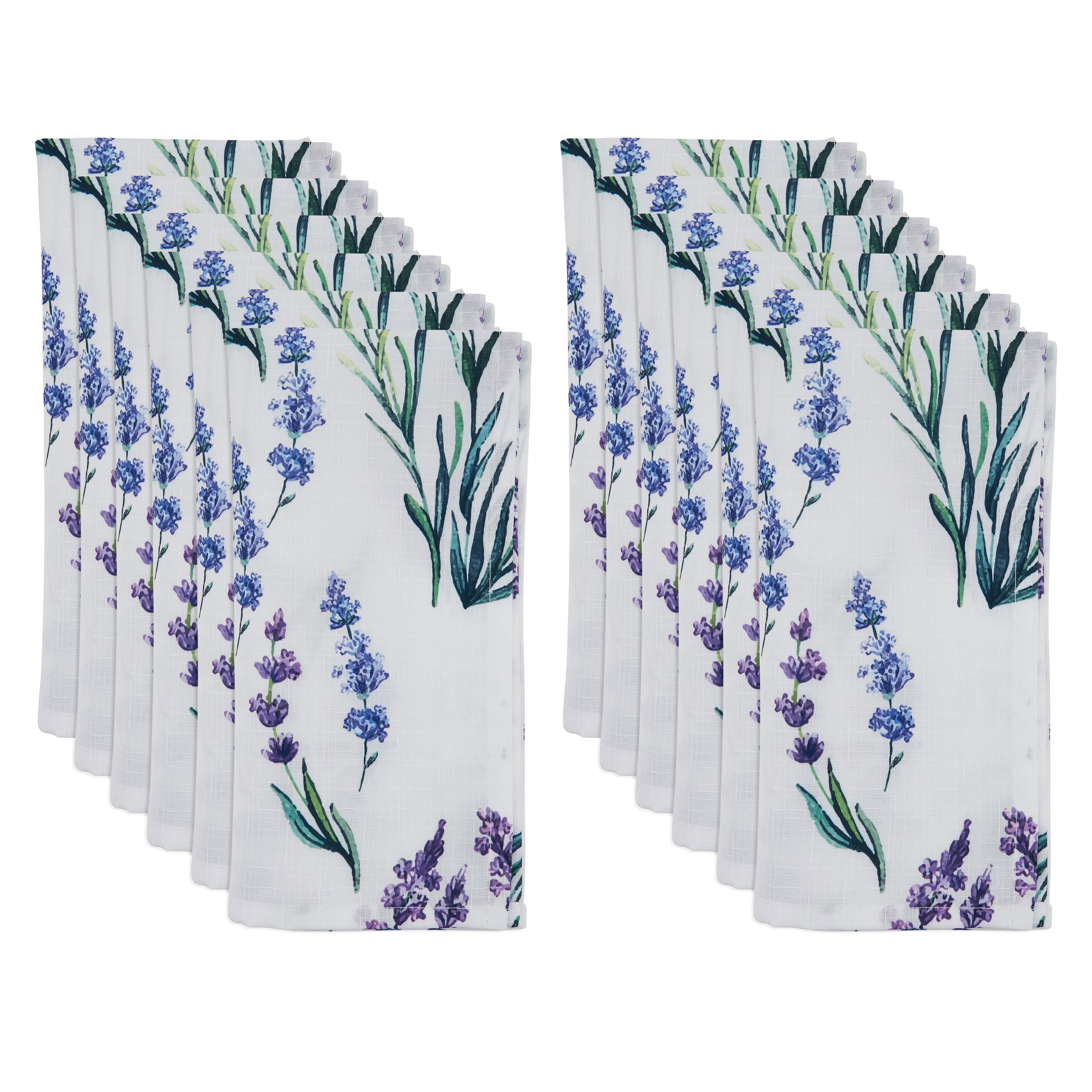 Lavender Print Table Napkins, Set of 12