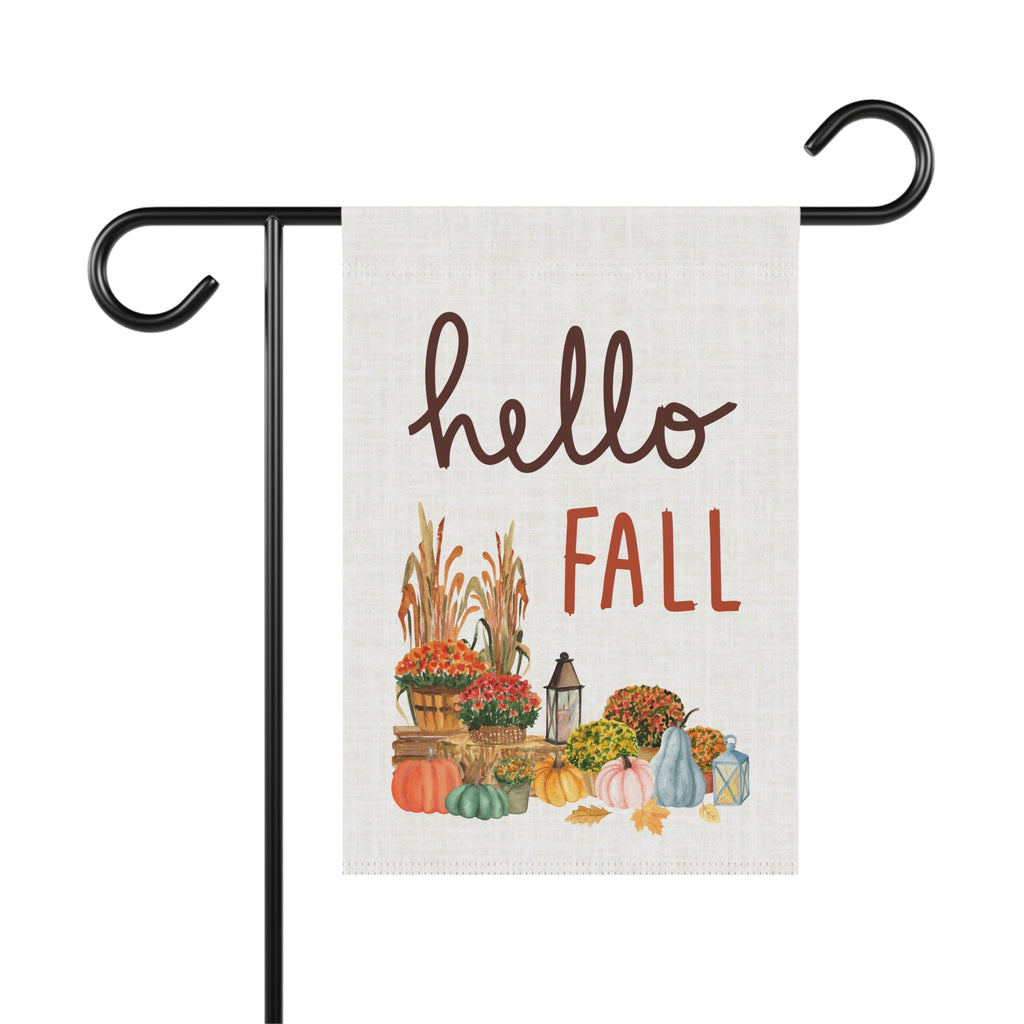 Hello Fall Harvest Mums Garden & House Banner