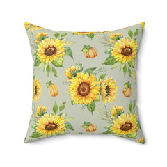 Sunflower Pumpkin Dream Decorative Throw Pillow