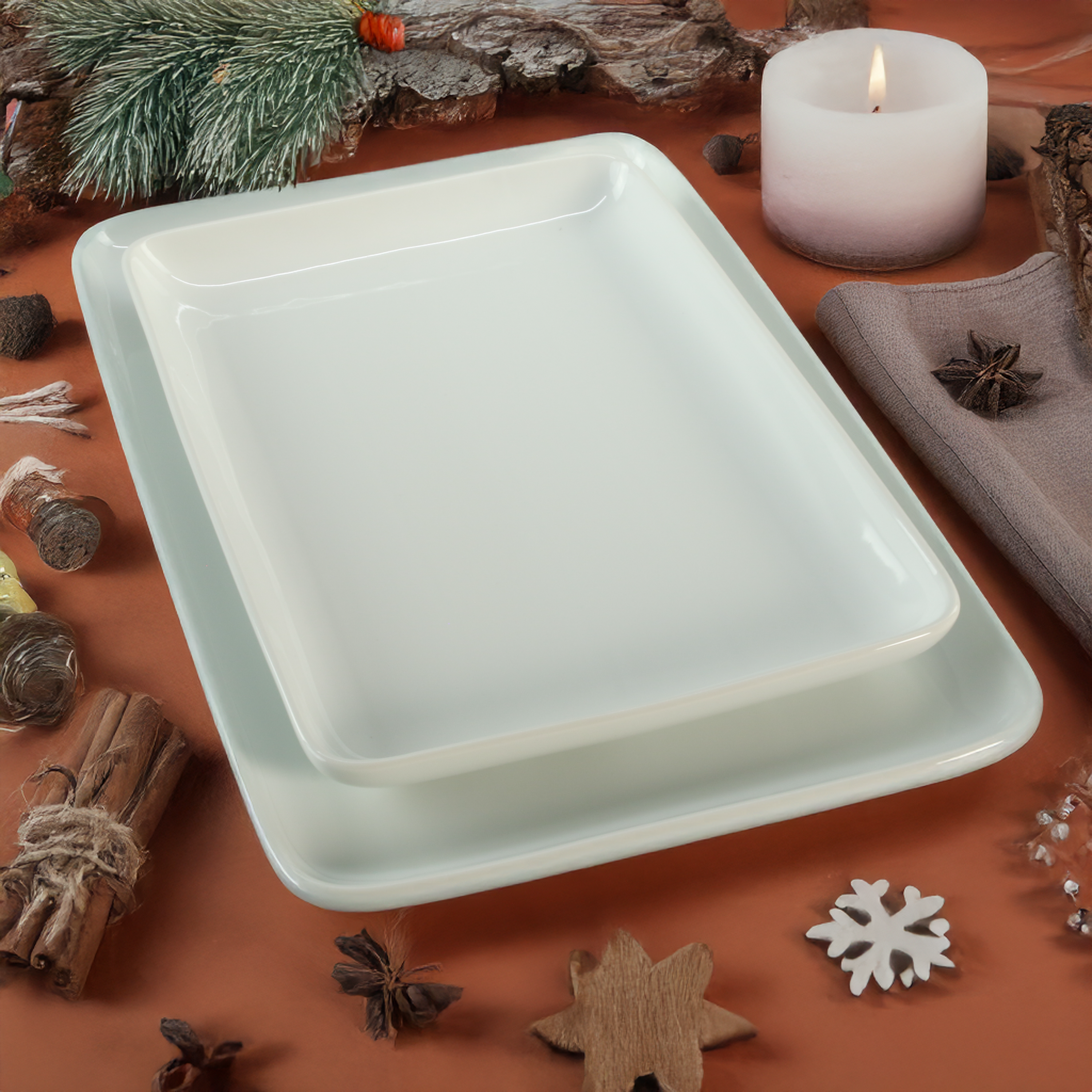 Vail Rectangular Platter 2-Piece Set
