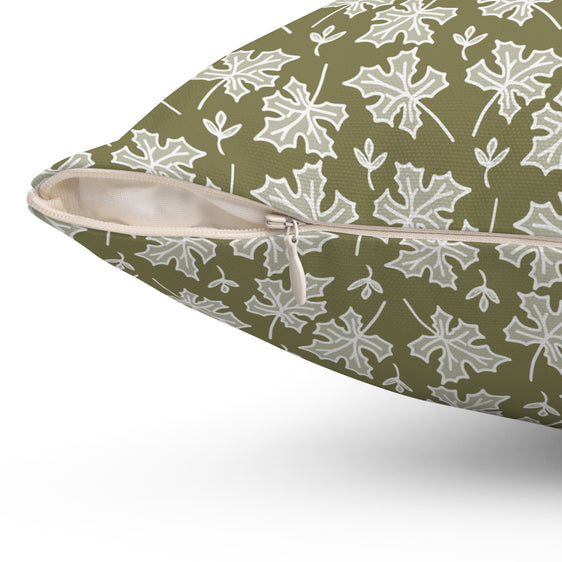 Olive and Maple Accent Throw Pillow