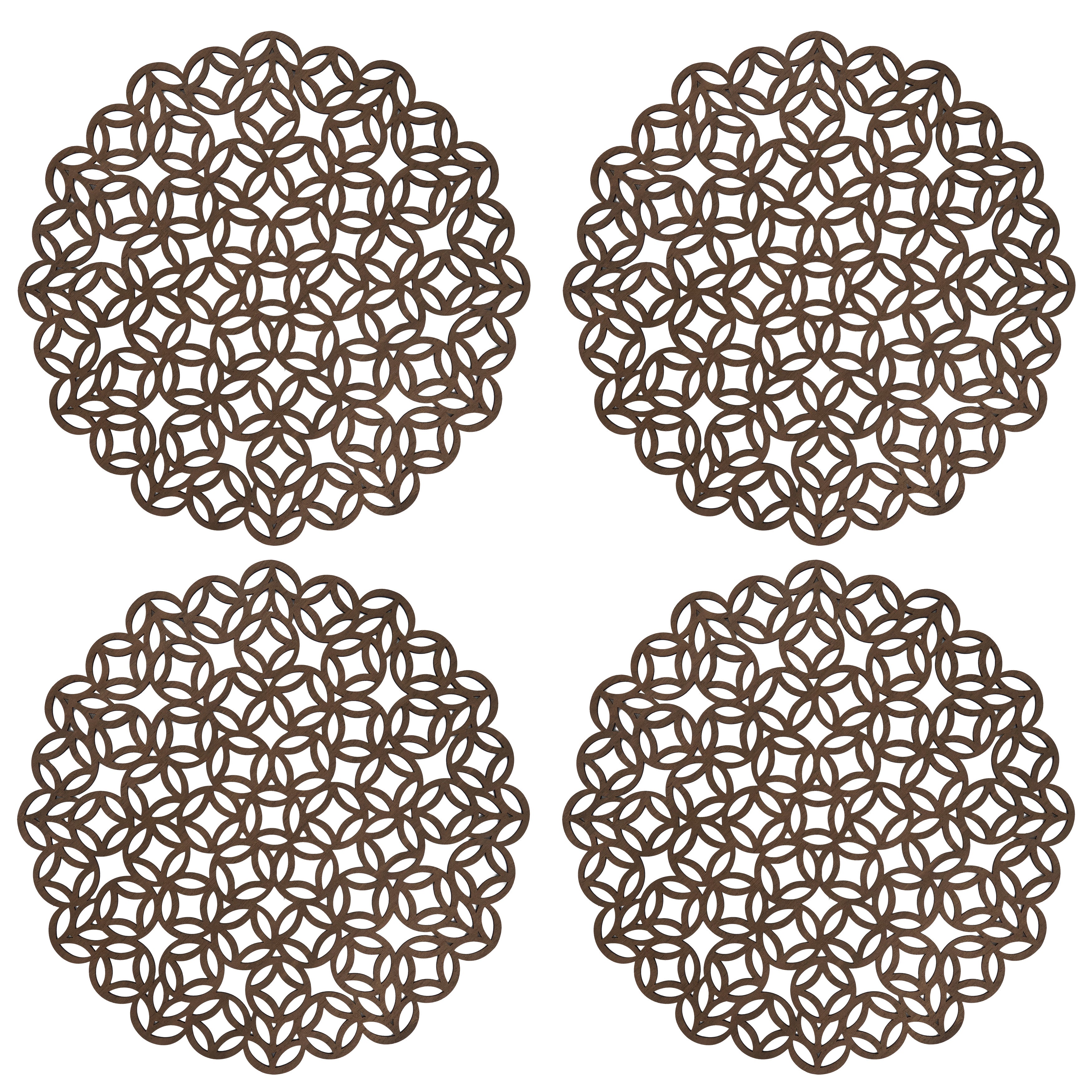 Laser Cut Round Placemats, Set of 4