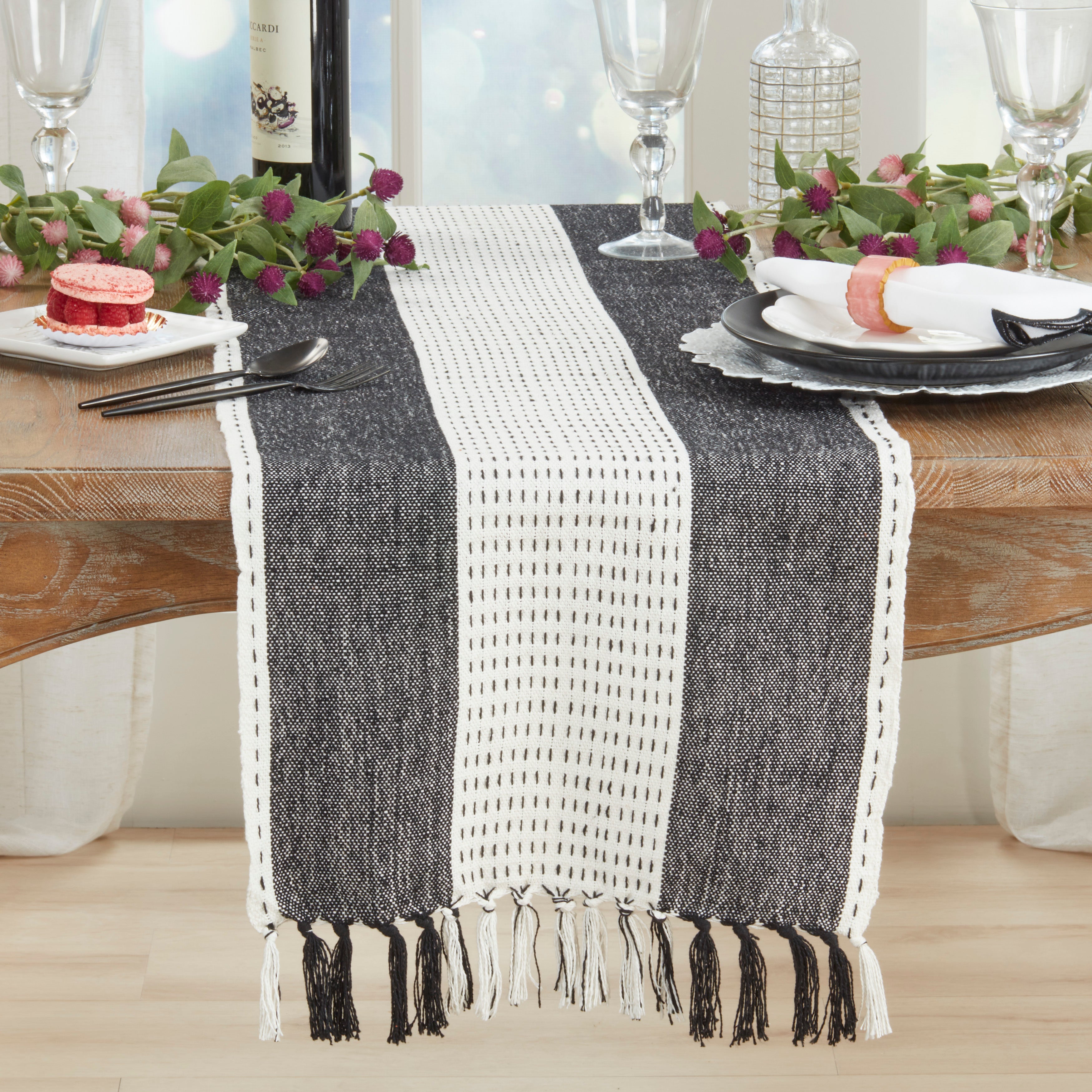 Stitched Banded Table Runner
