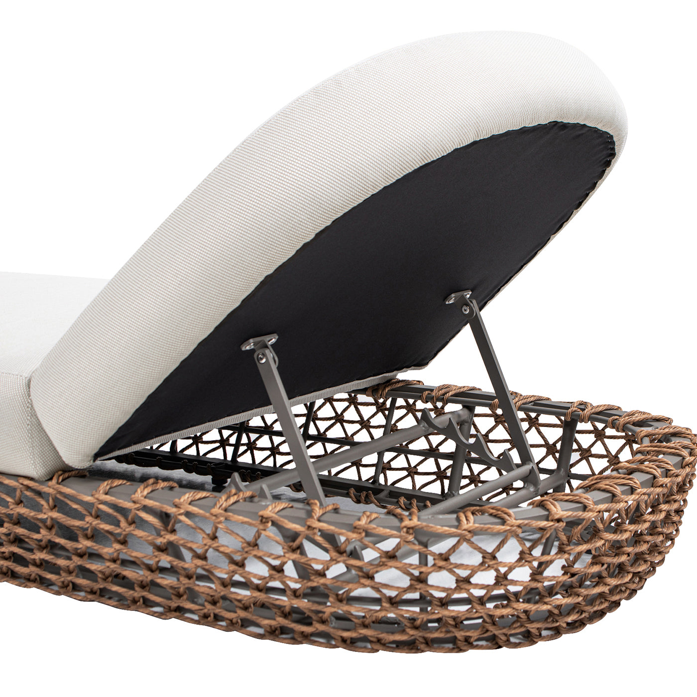 Willow Wicker Upholstered Patio Lounger