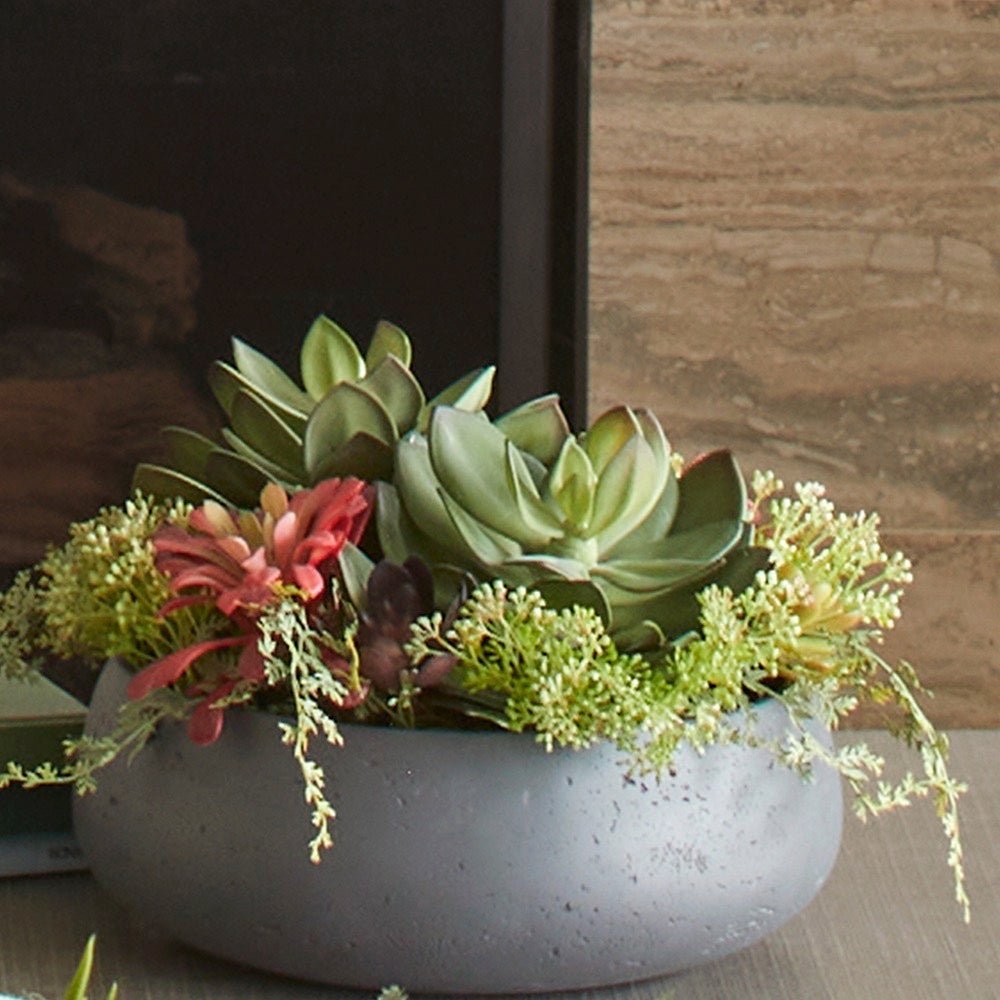 Faux Round Succulent Arrangement