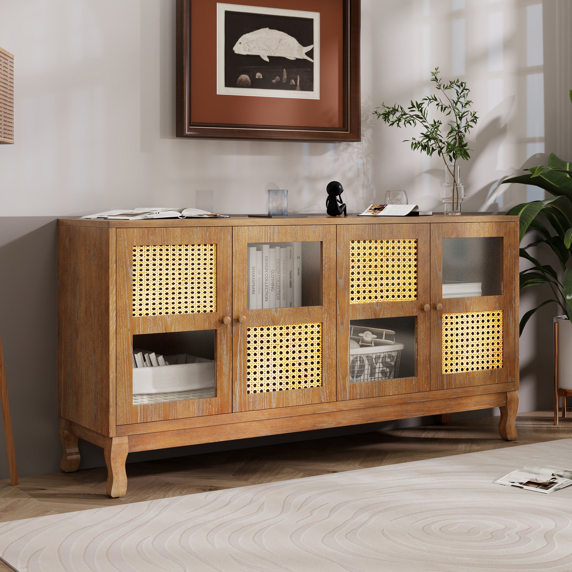 Retro 4-Door Sideboard