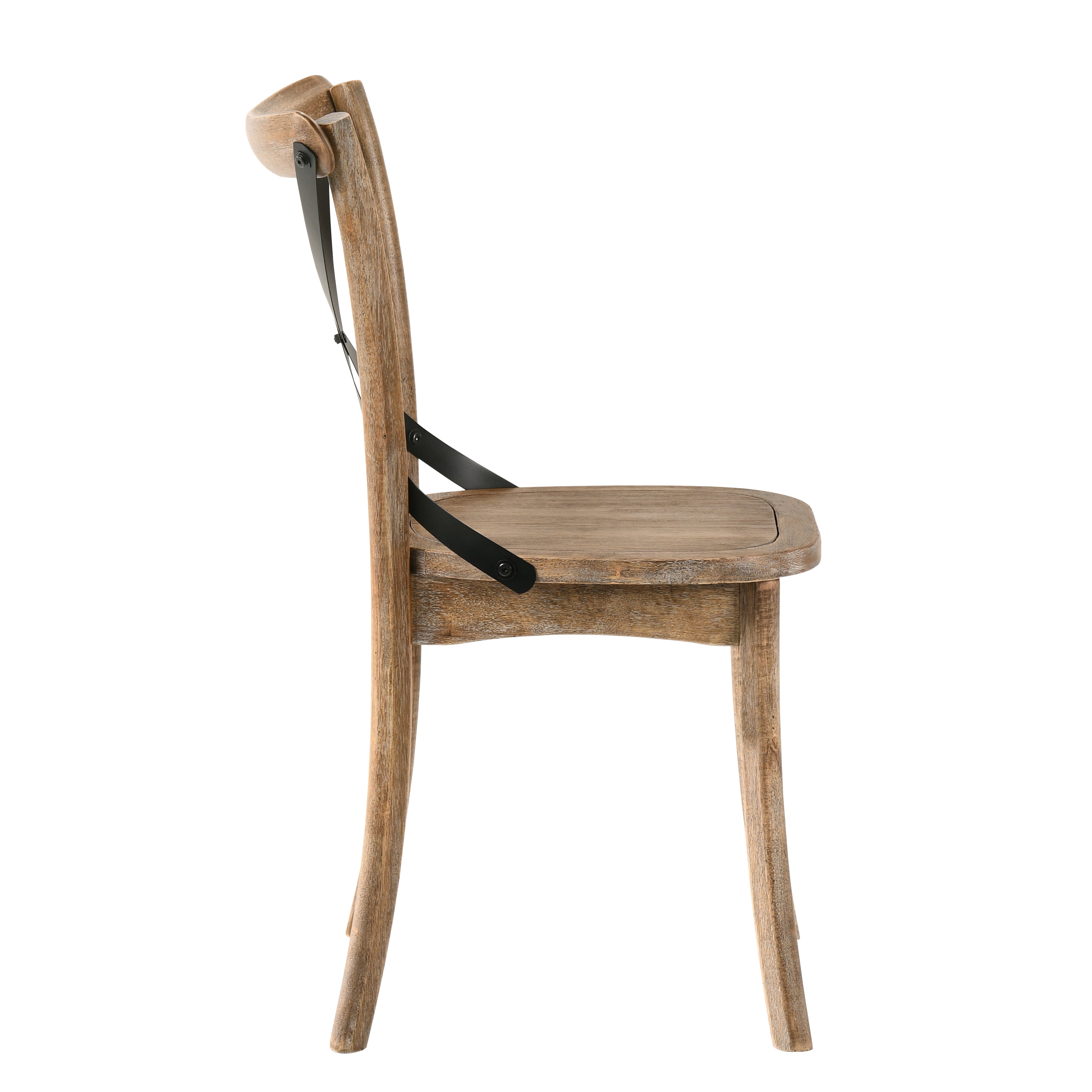 Rustic Oak Dining Chair, Set of 2