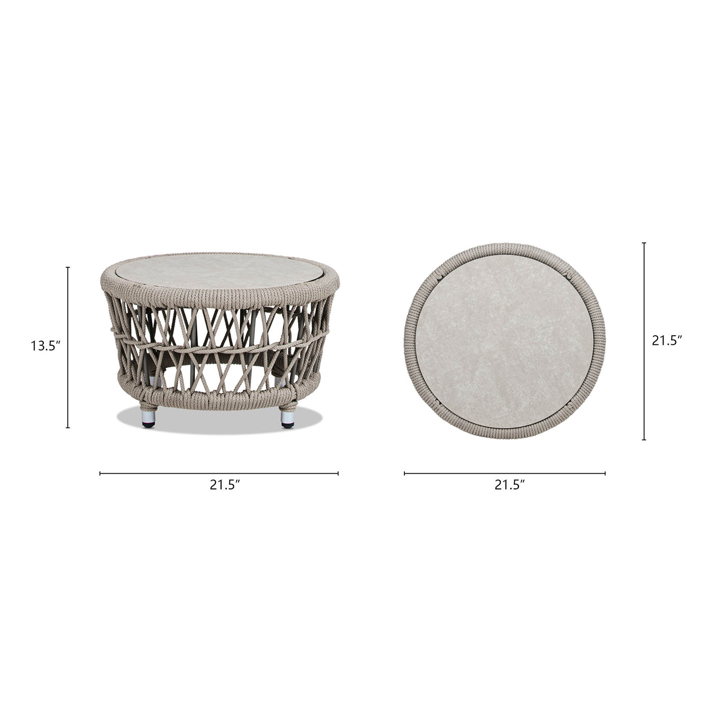 Everly Round Woven Outdoor Coffee Table