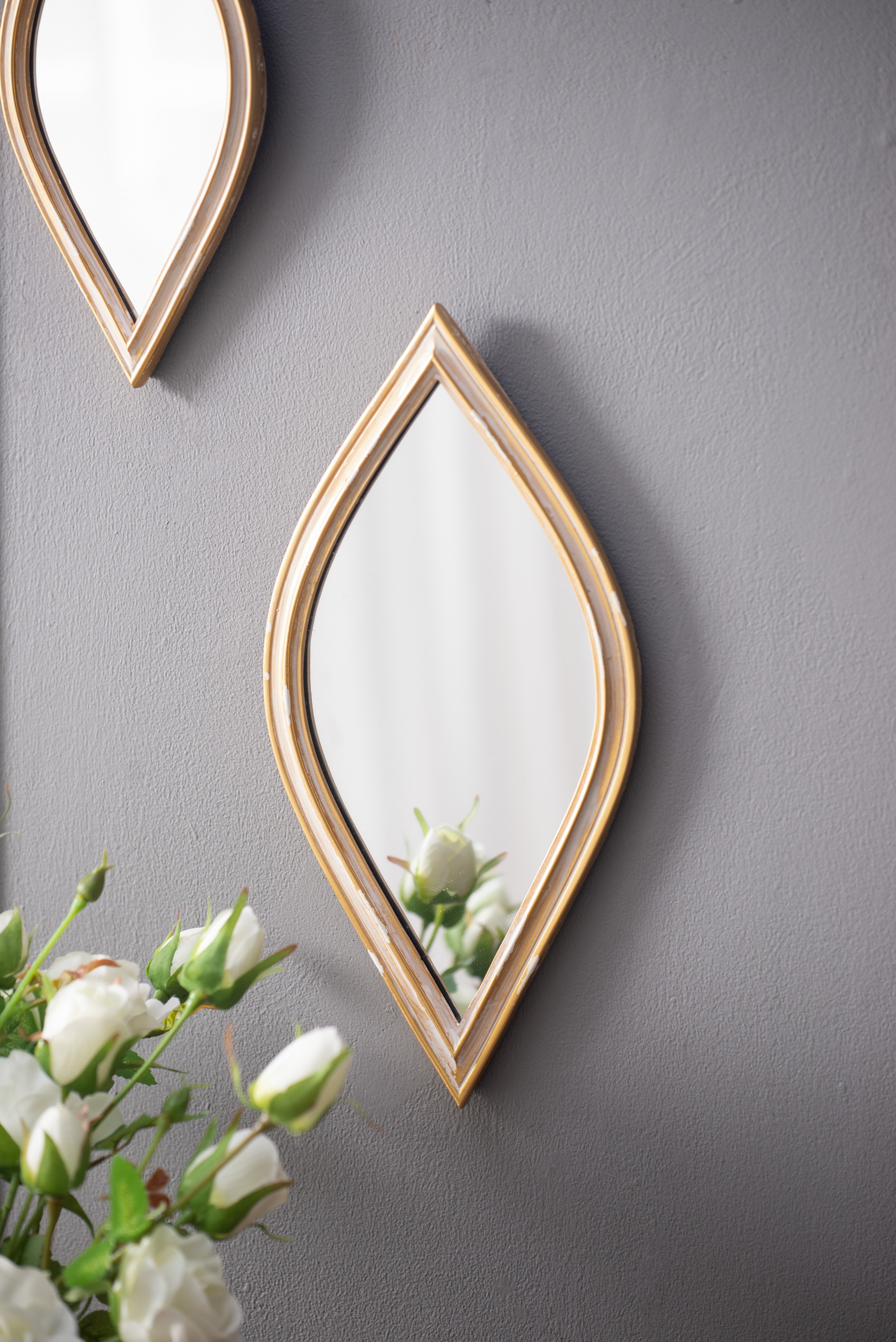 Diamond Shape Mirrors, Set of 2