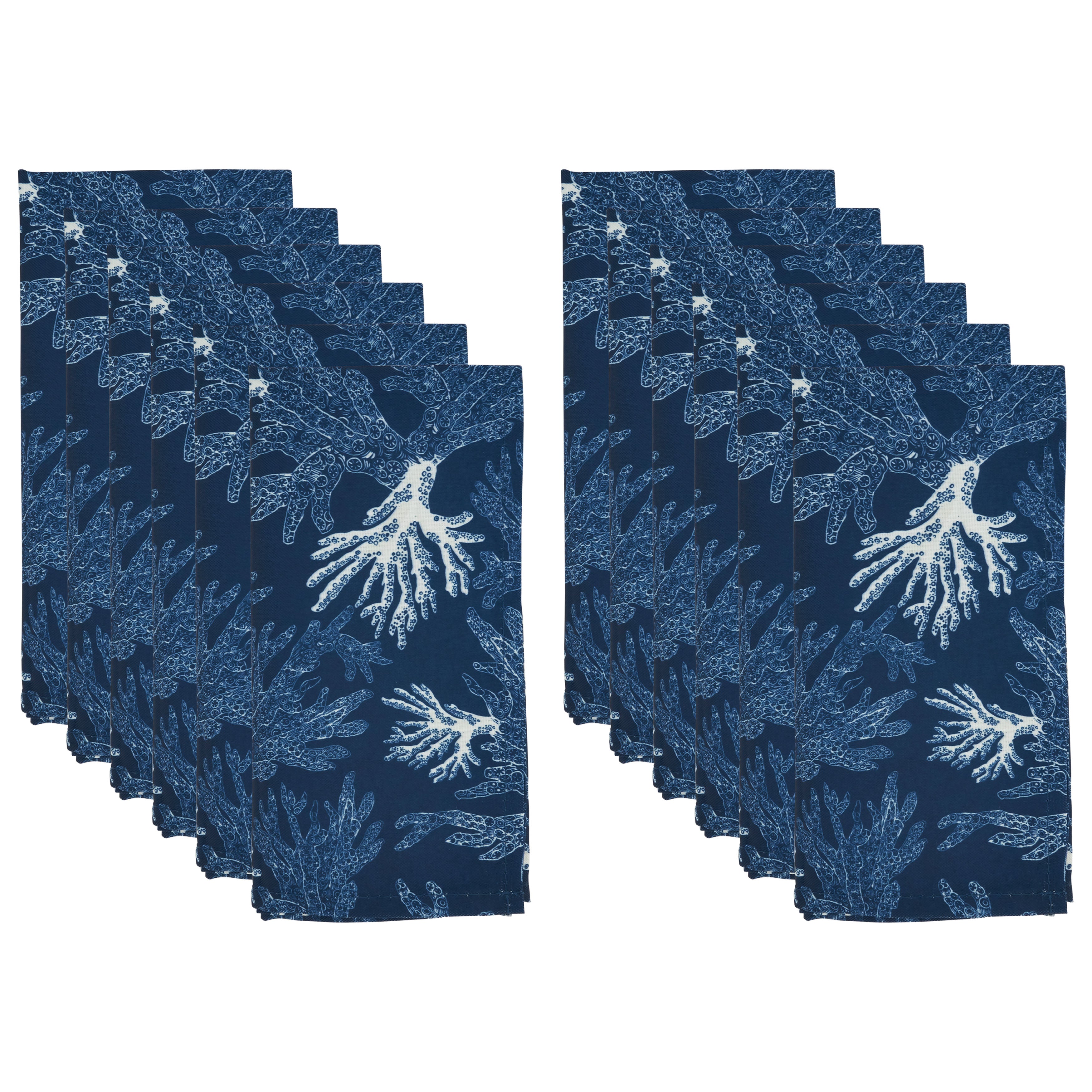 Sea Coral Dinner Napkins, Set of 12