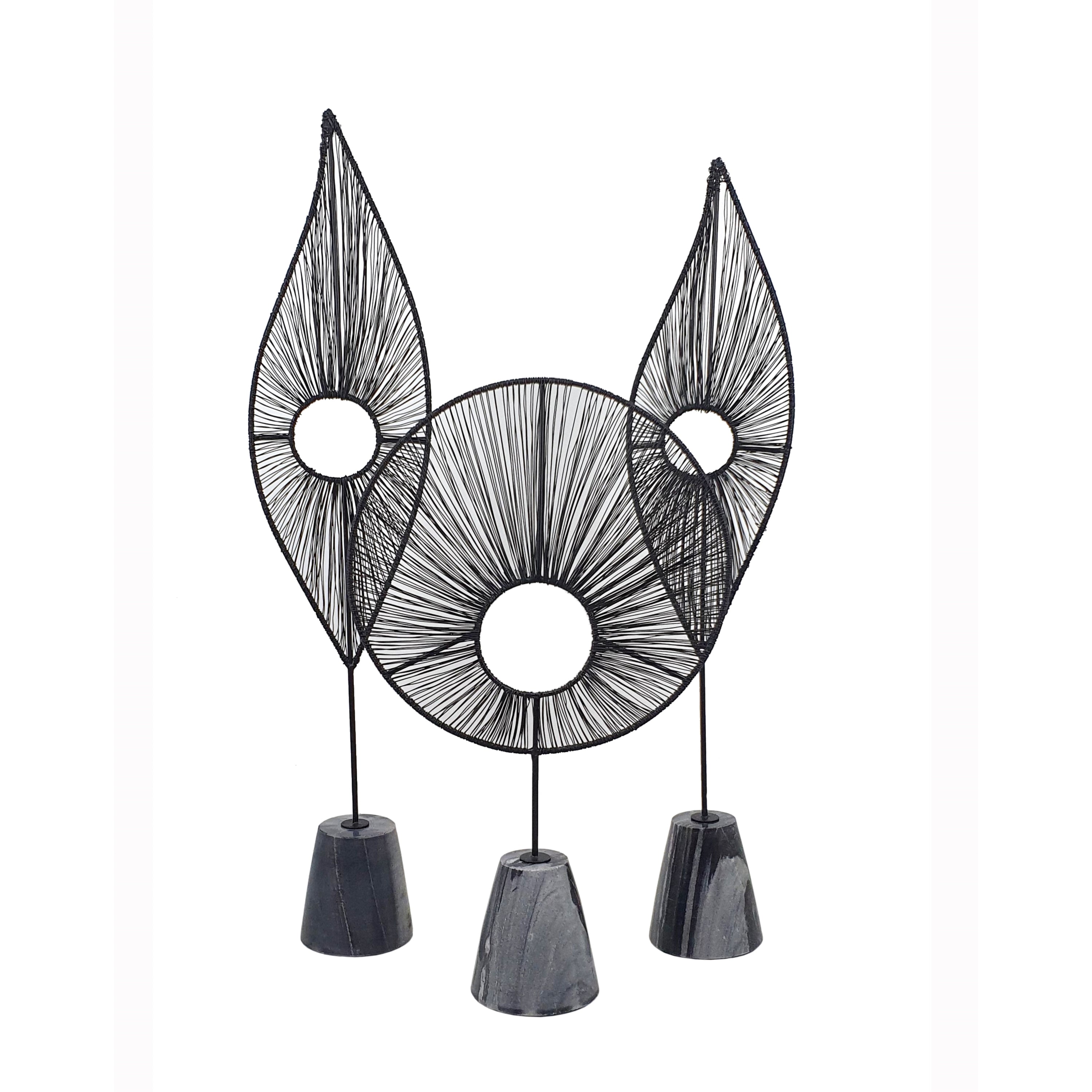 Truman Decorative Leaf Statuaries, Set of 3