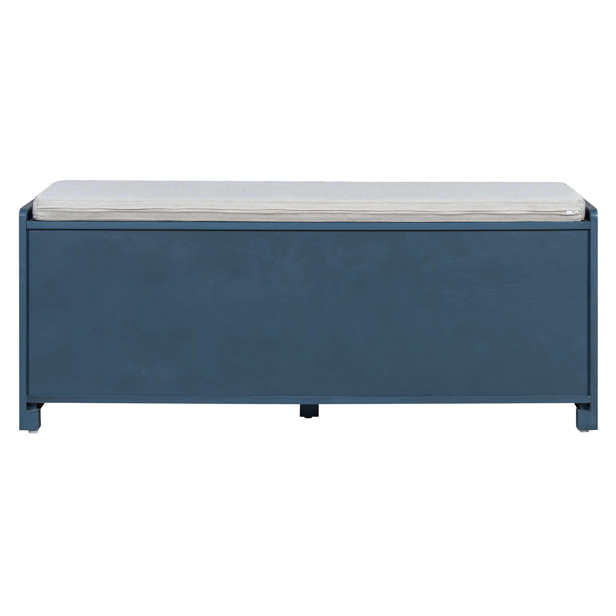 Storage Bench with Rattan Doors