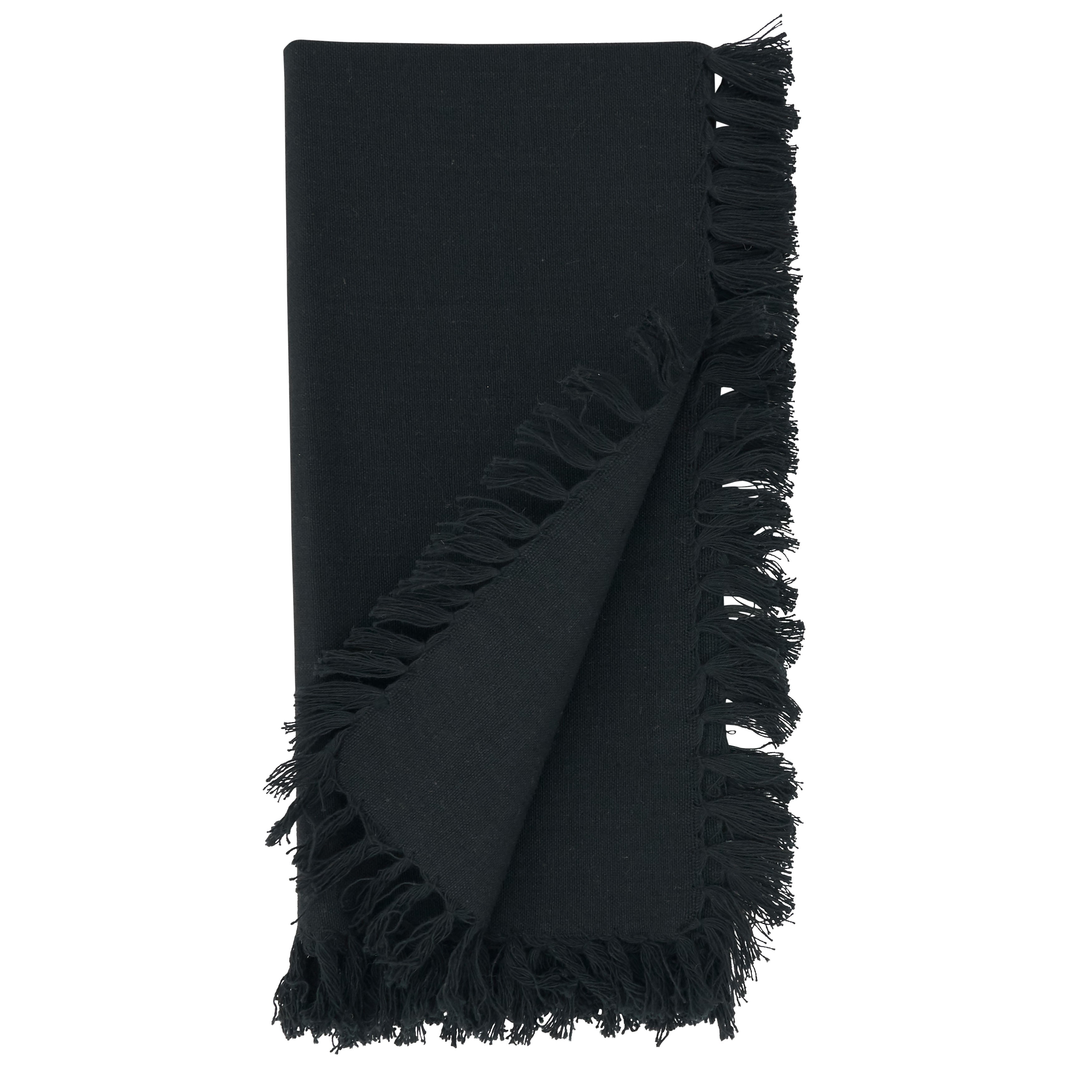 Fringed Design Dinner Napkins, Set of 4