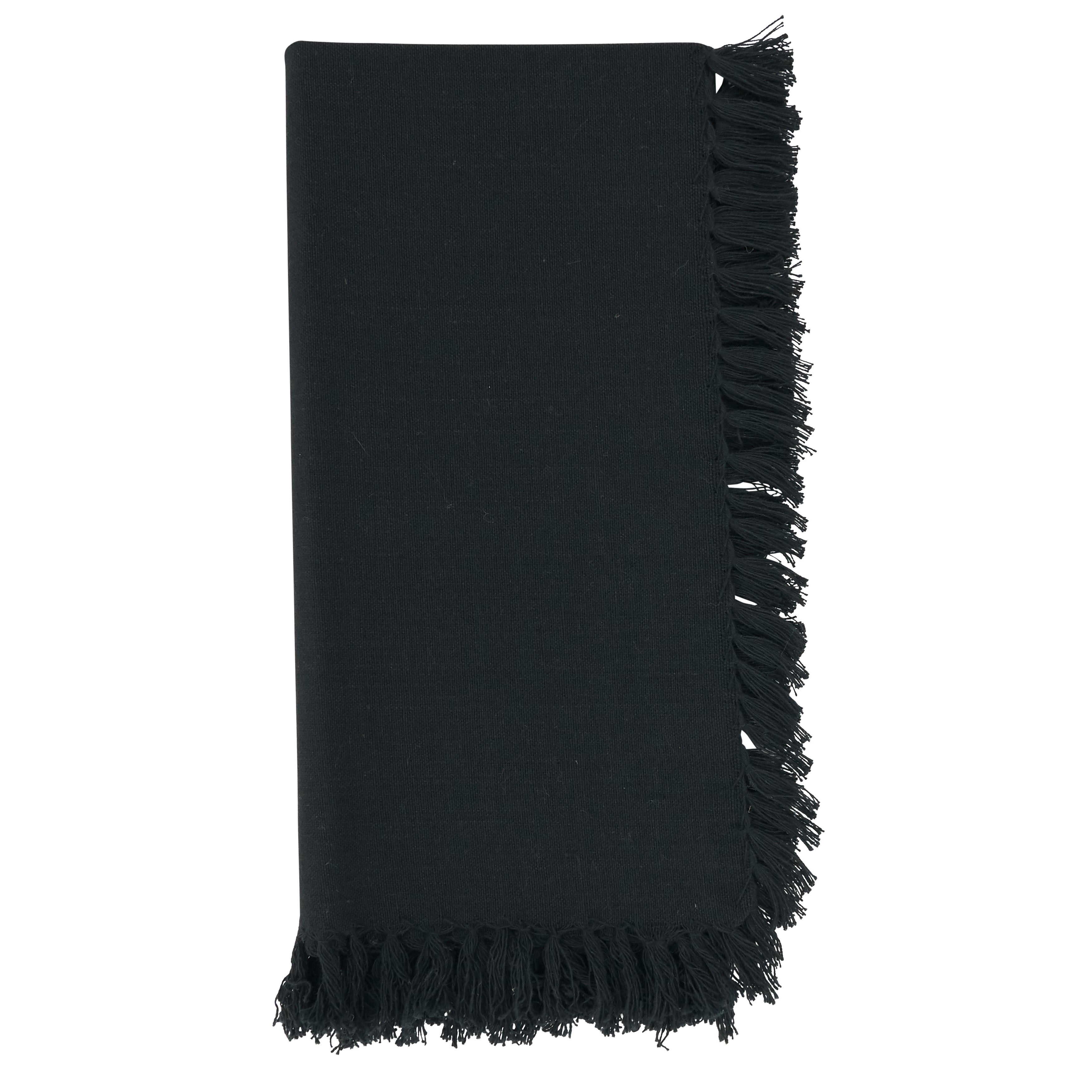 Fringed Design Dinner Napkins, Set of 4