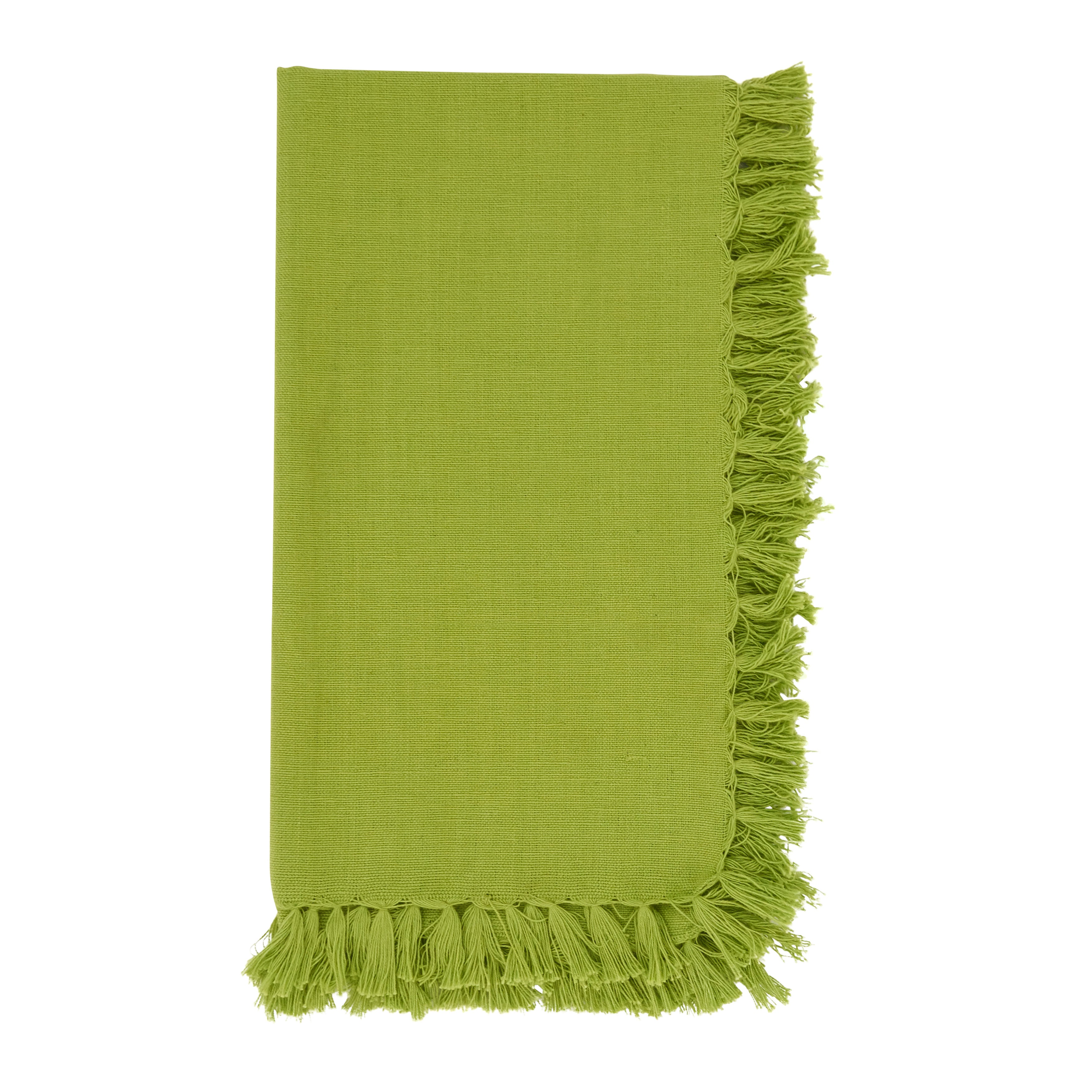 Fringed Design Dinner Napkins, Set of 4