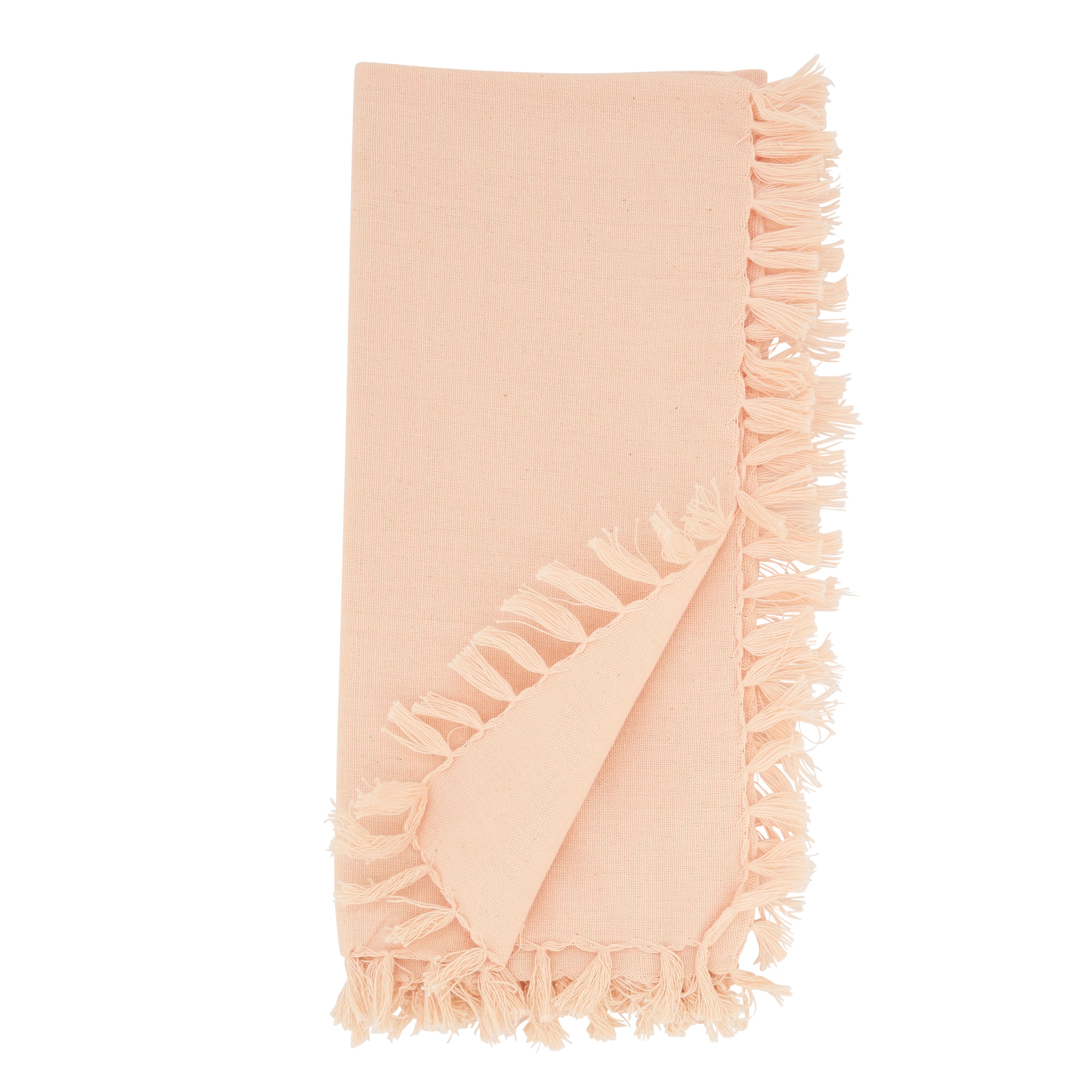Fringed Design Dinner Napkins, Set of 4