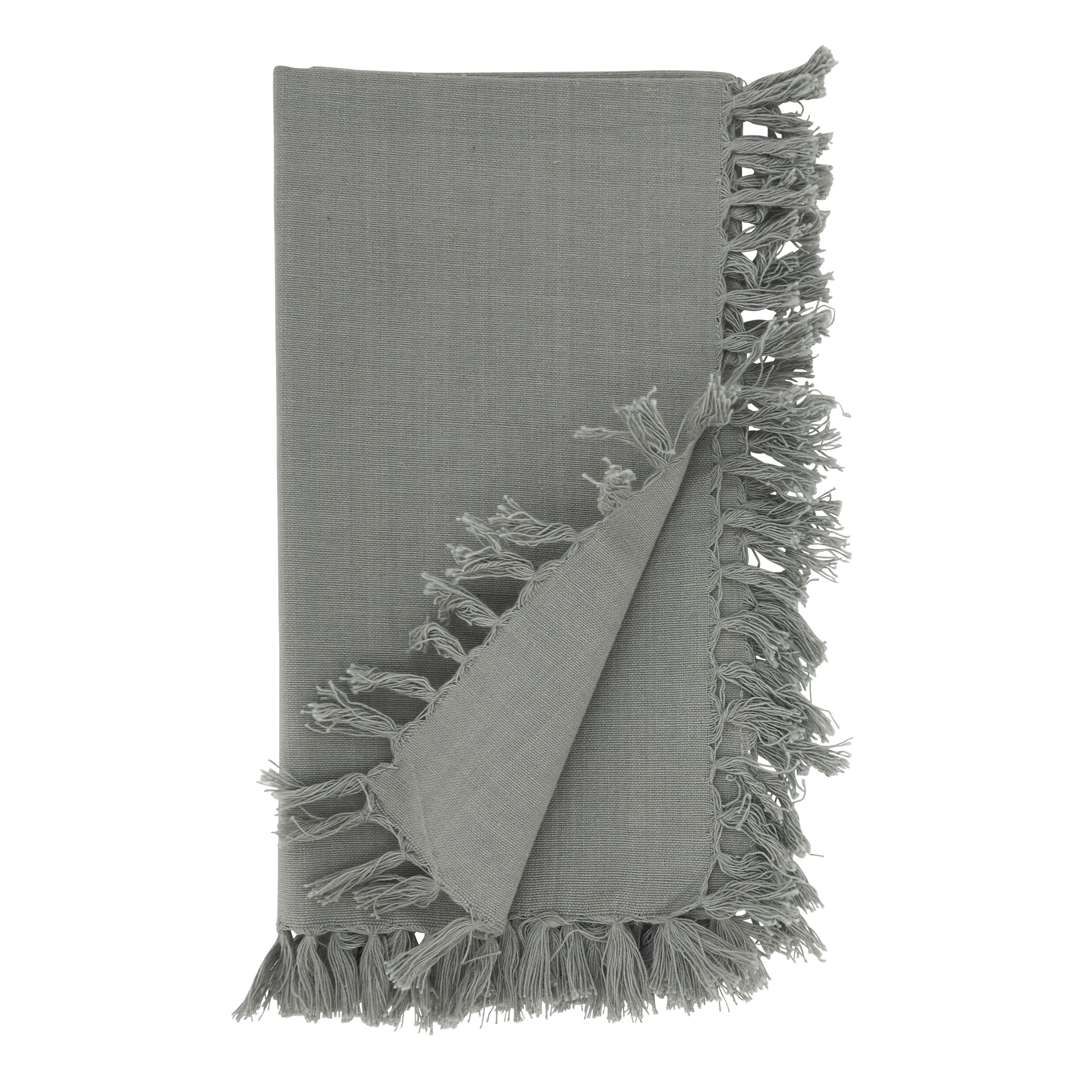 Fringed Design Dinner Napkins, Set of 4