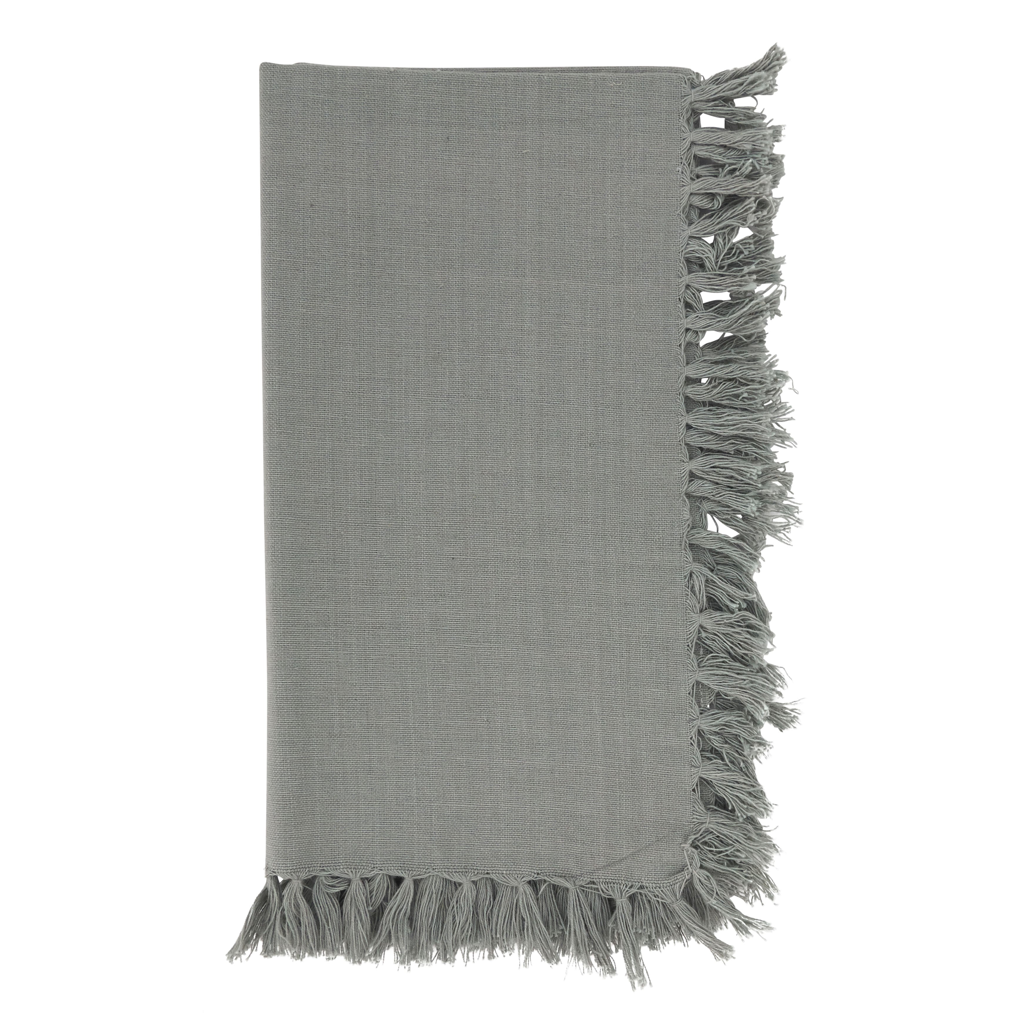 Fringed Design Dinner Napkins, Set of 4