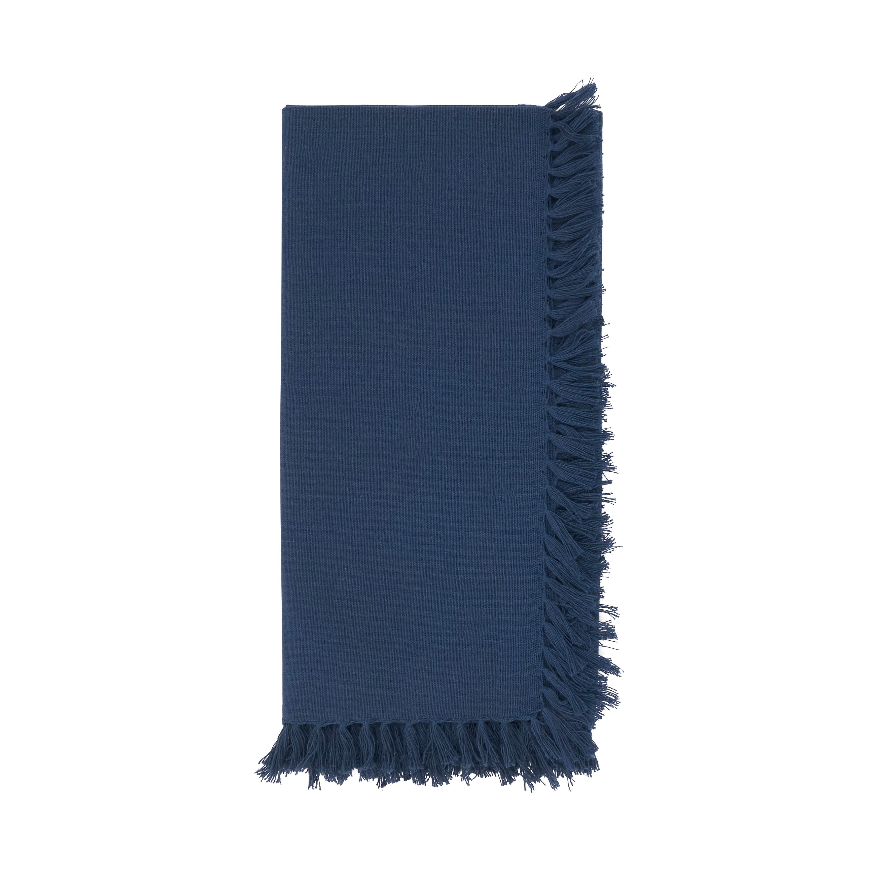 Fringed Design Dinner Napkins, Set of 4