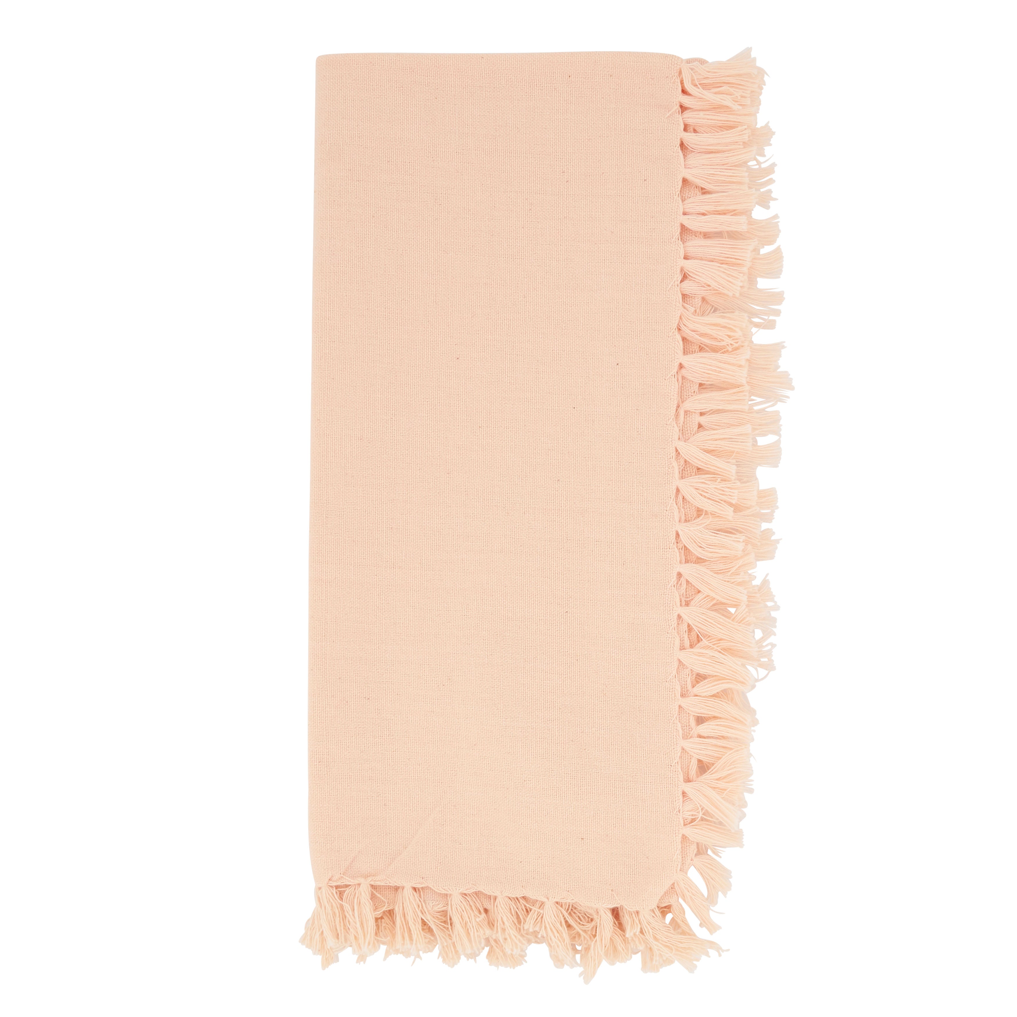 Fringed Design Dinner Napkins, Set of 4