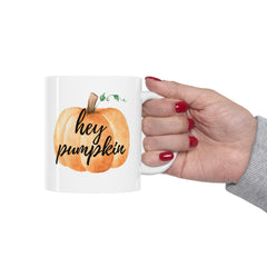 Hey Pumpkin Watercolor Mug
