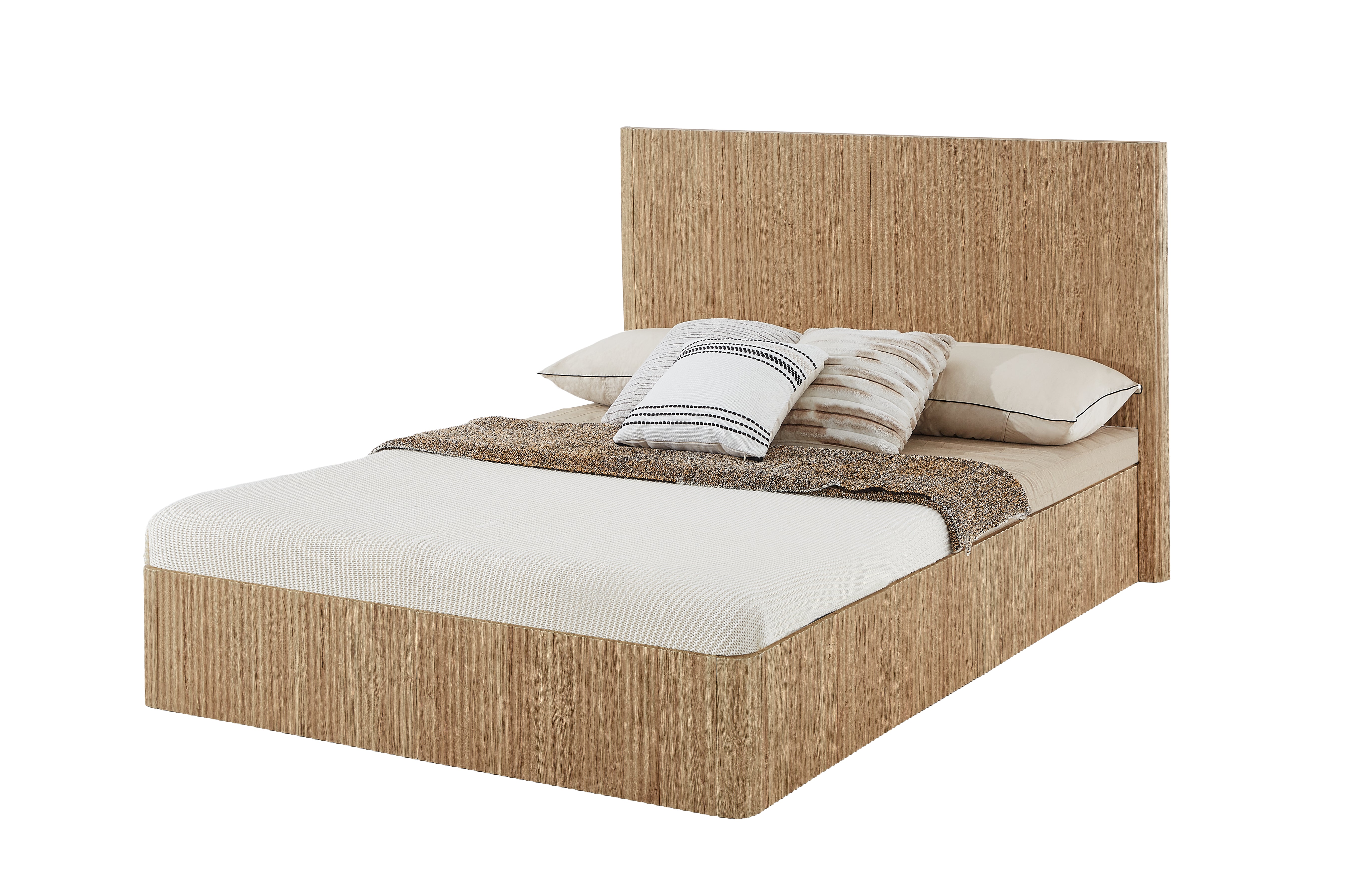 Fluted Lift Up Storage Bed