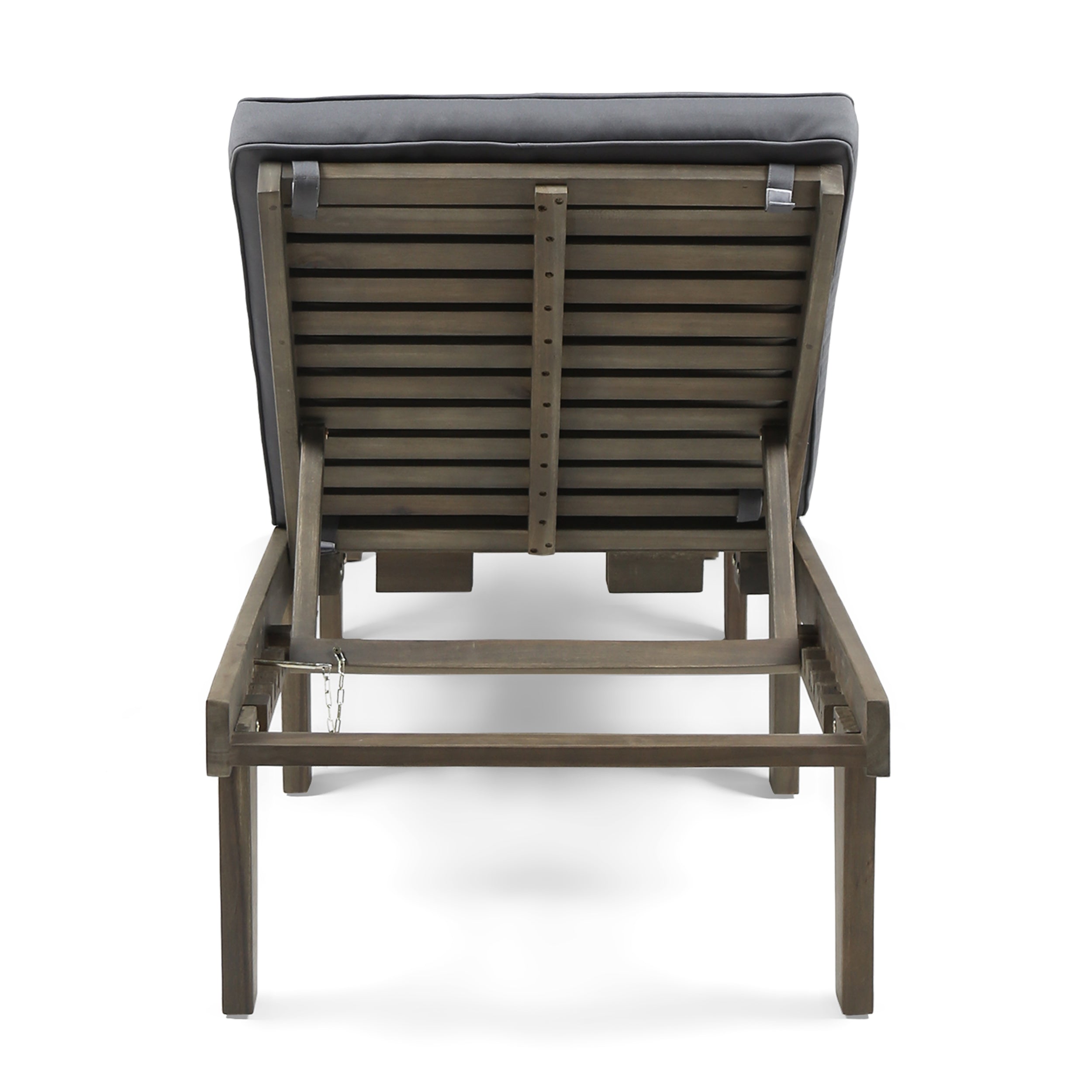 Ariana Acacia Wood Chaise Lounge with Cushion