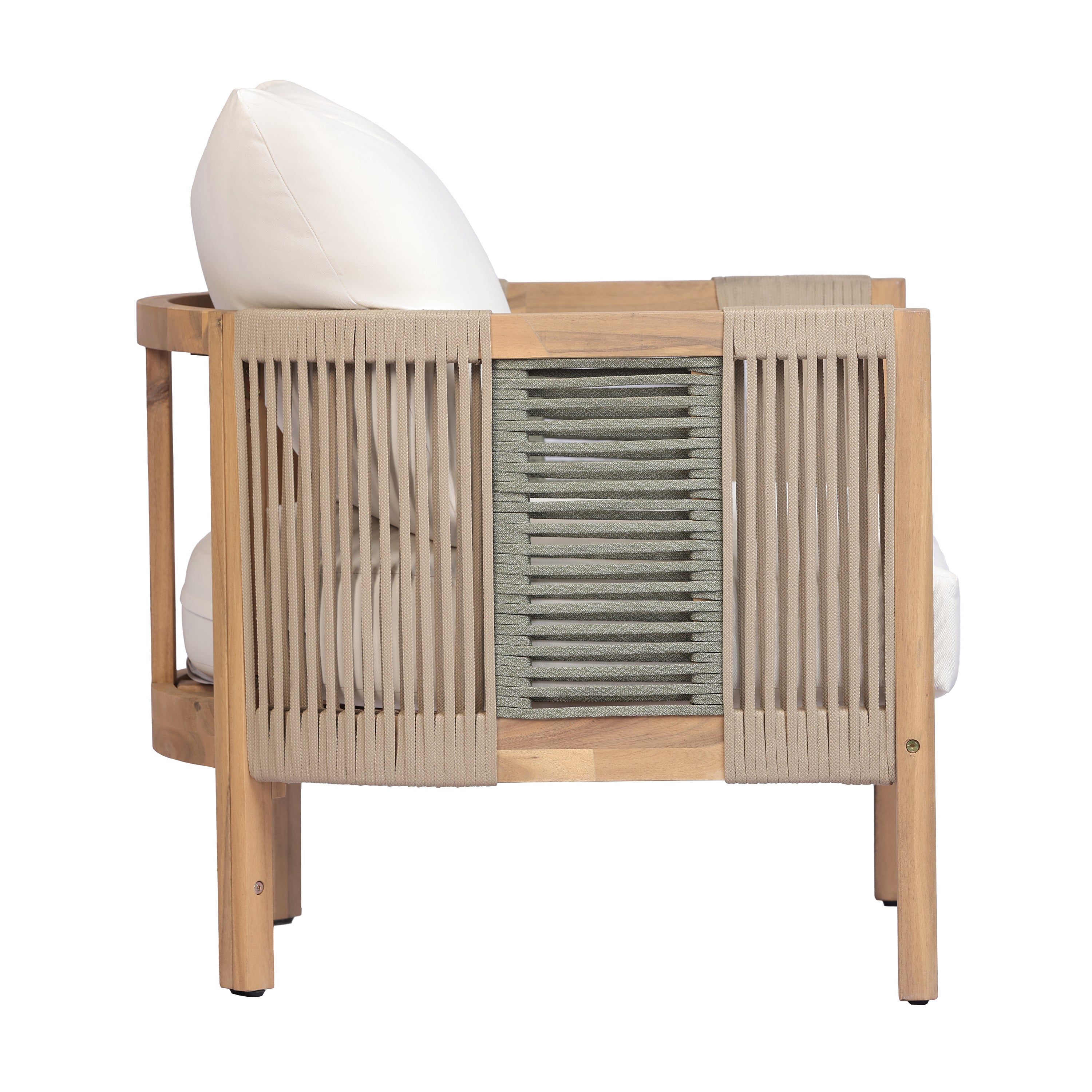Potter Outdoor Acacia Wood Club Chairs, Set of 2