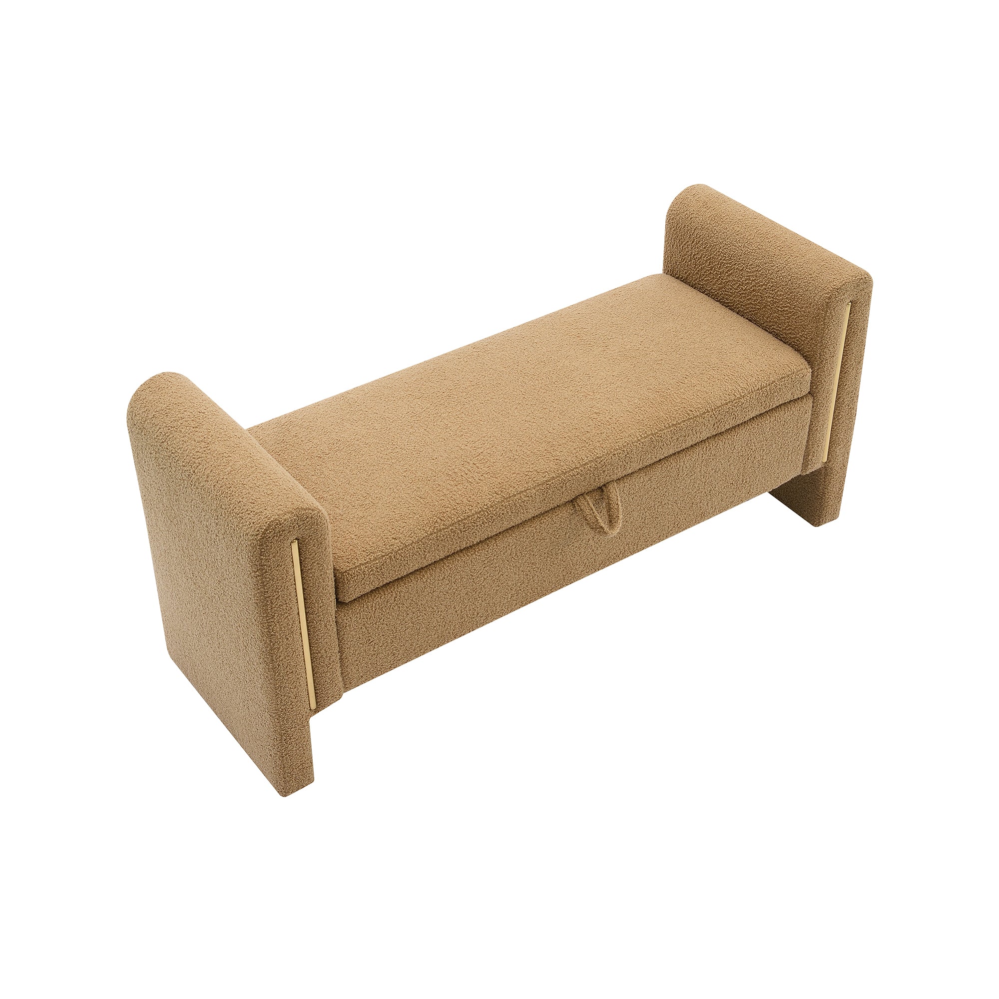 Modern Teddy Bench with Arms and Storage