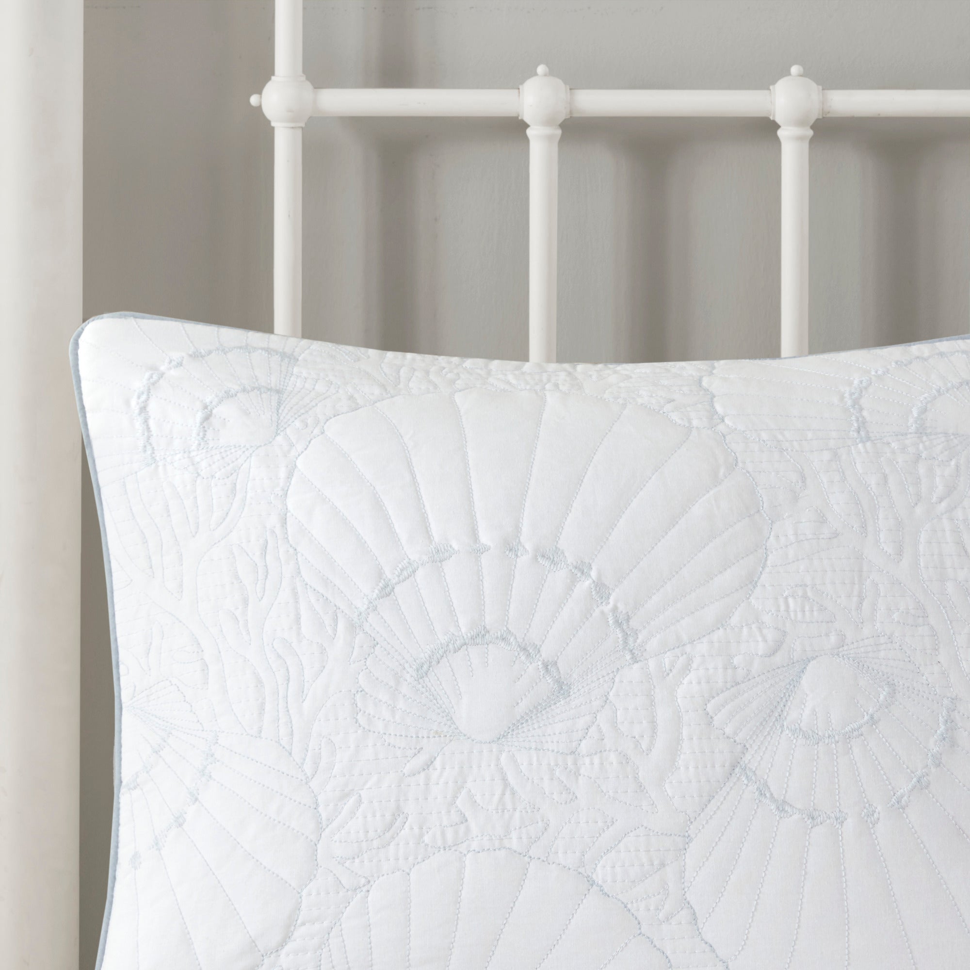 Embroidered Seashell Harbor Comforter Set