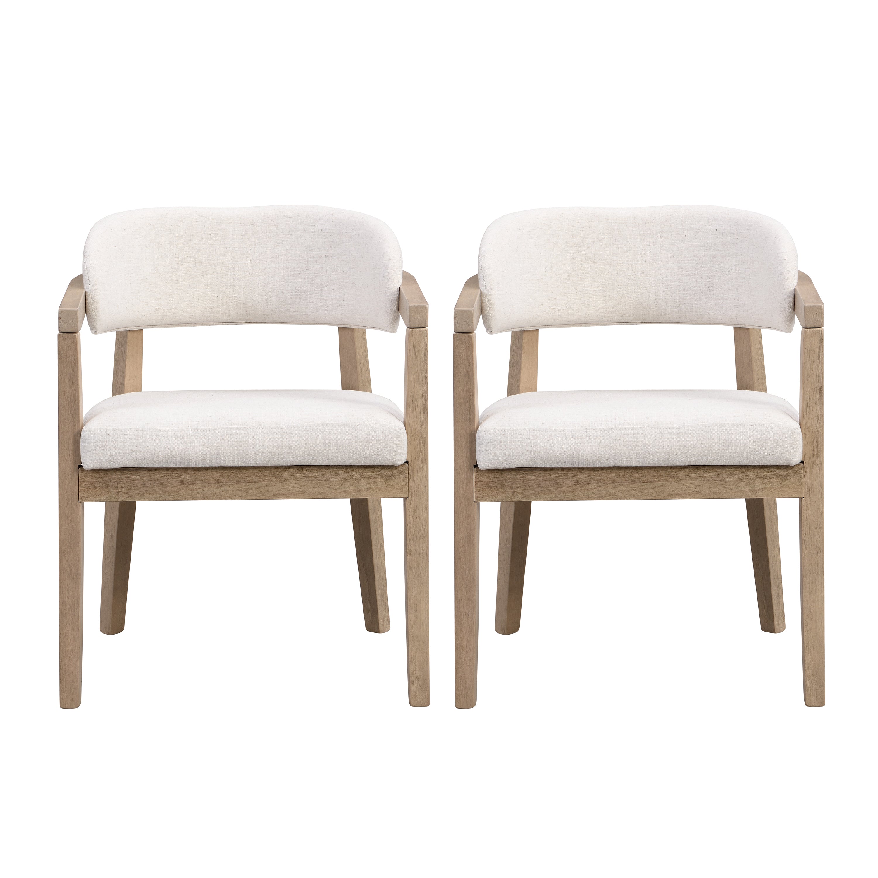 Whitfield 7-Piece Wood Upholstered Dining Set with U-Back Chairs