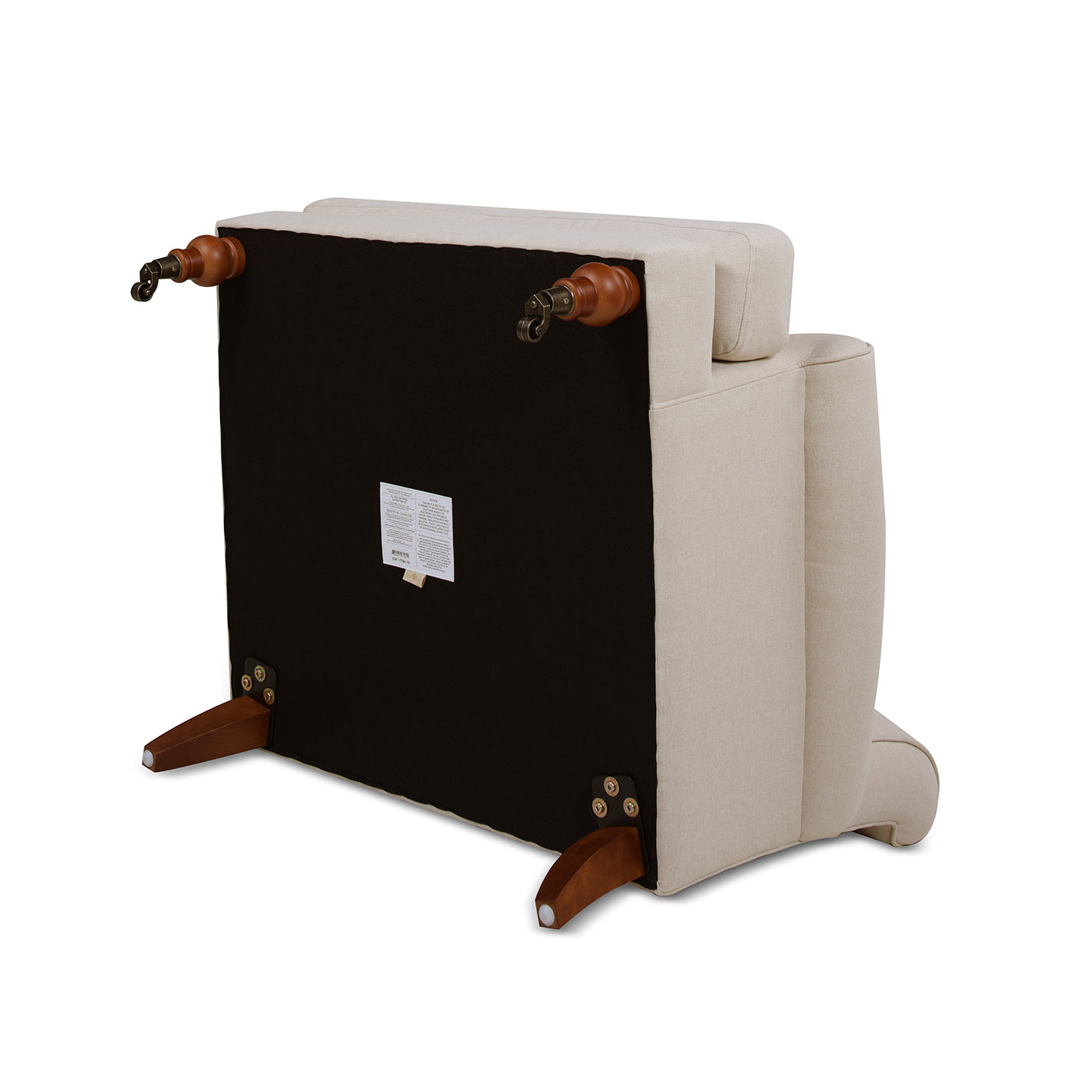 Cobaltex Upholstered Arm Chair with Metal Casters and Rolled Arms - Accent Chairs