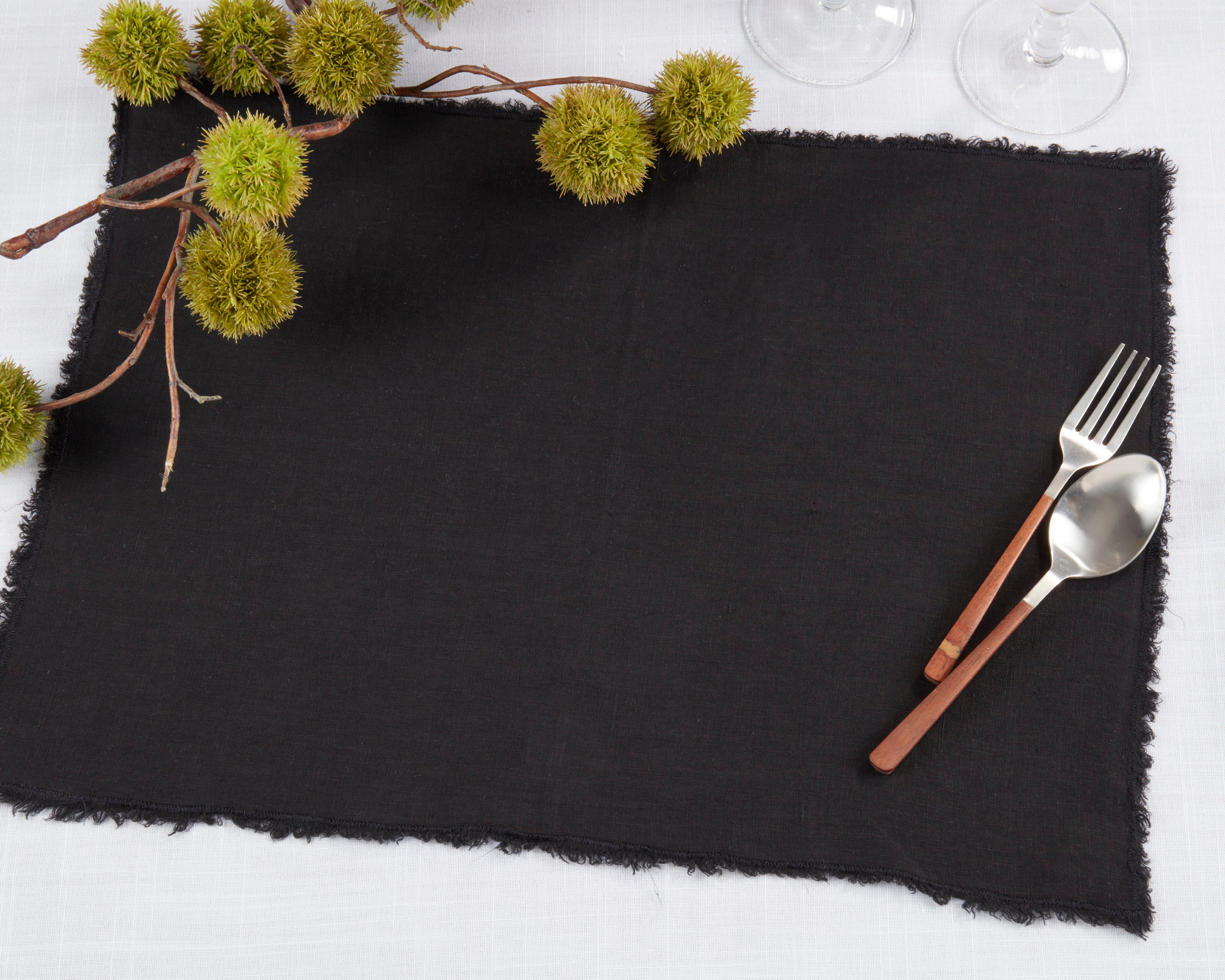 Linen Stone Washed Placemat, Set of 4