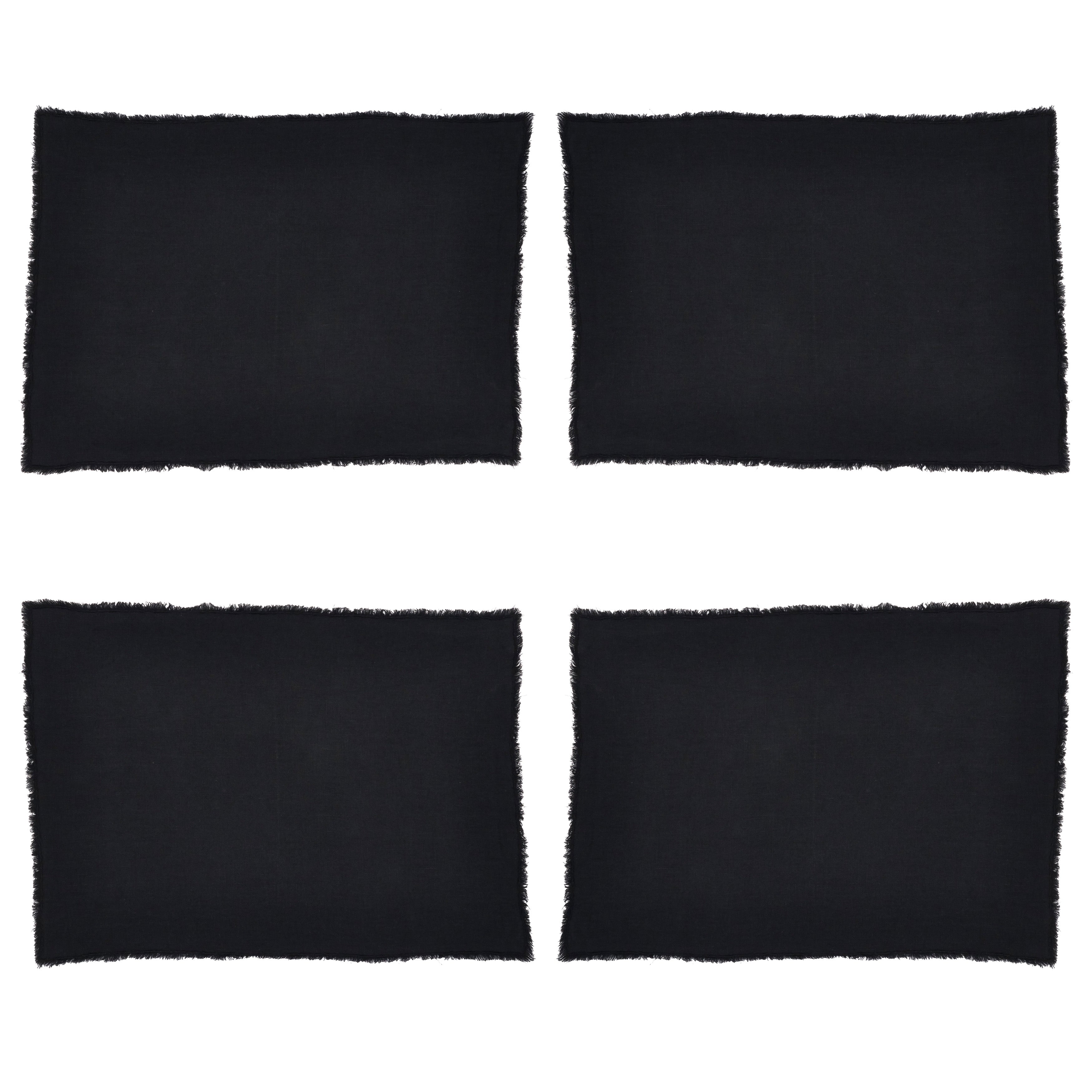 Linen Stone Washed Placemat, Set of 4
